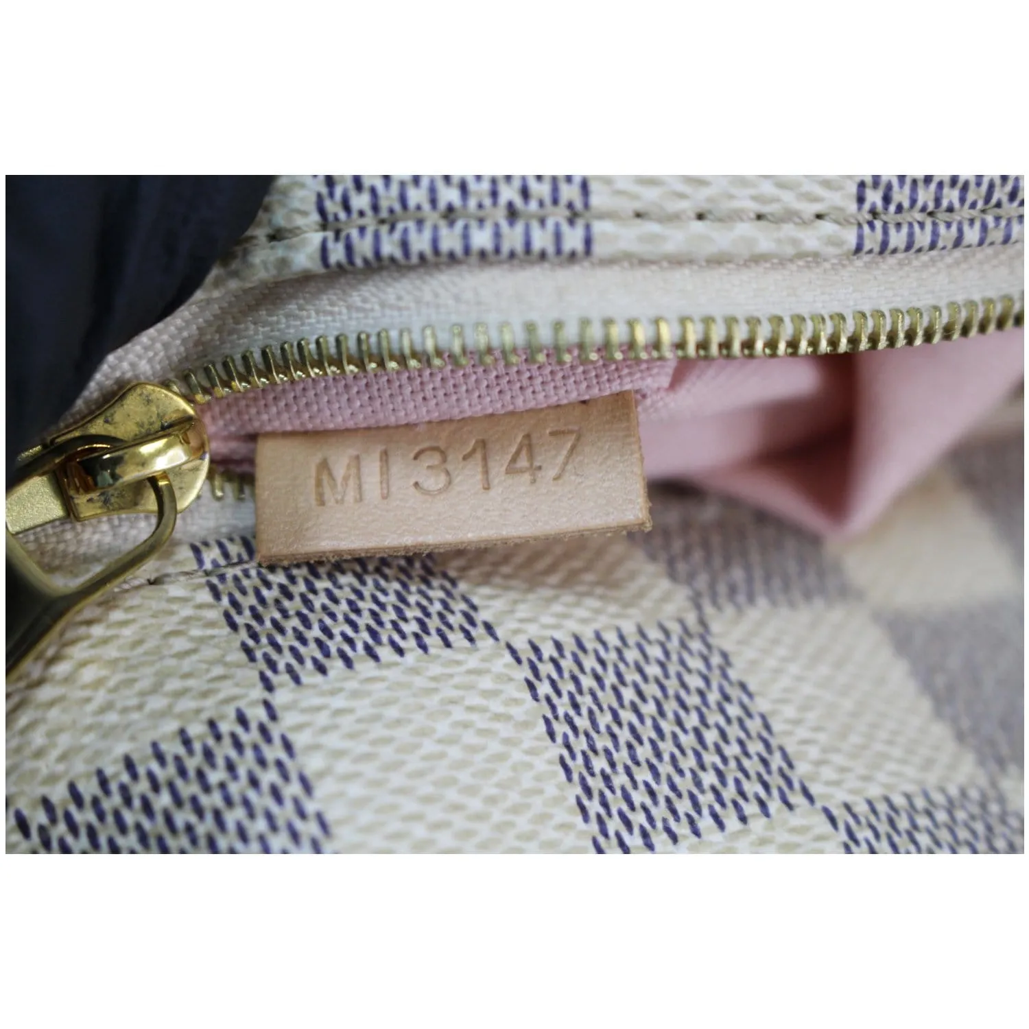 LOUIS VUITTON Iena MM Damier Azur Shoulder Bag White