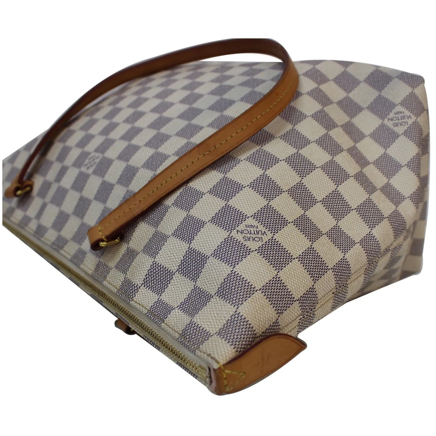 LOUIS VUITTON Iena MM Damier Azur Shoulder Bag White
