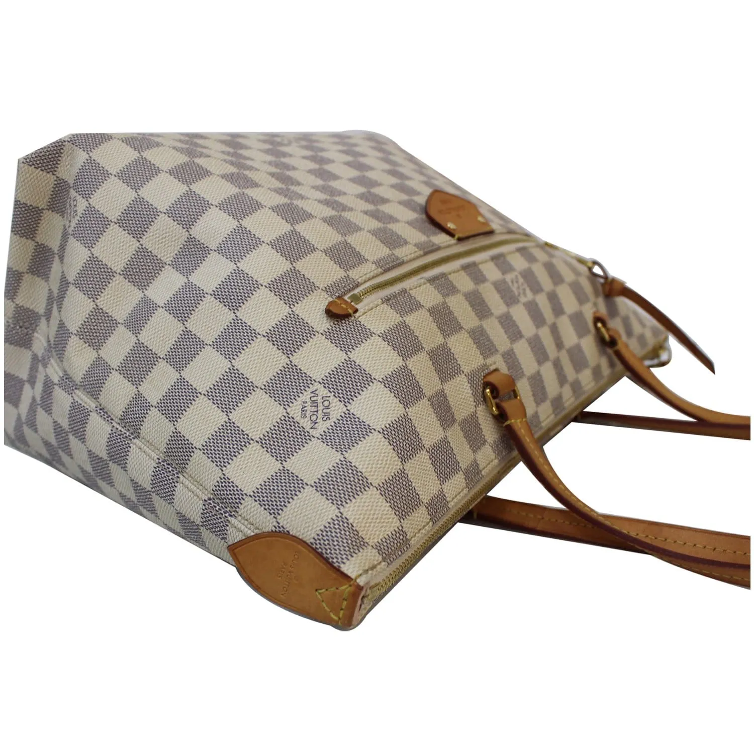 LOUIS VUITTON Iena MM Damier Azur Shoulder Bag White