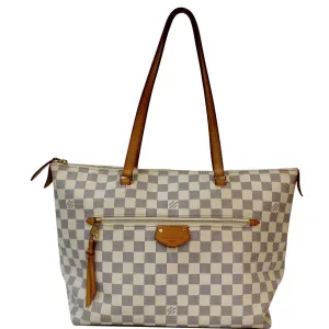 LOUIS VUITTON Iena MM Damier Azur Shoulder Bag White