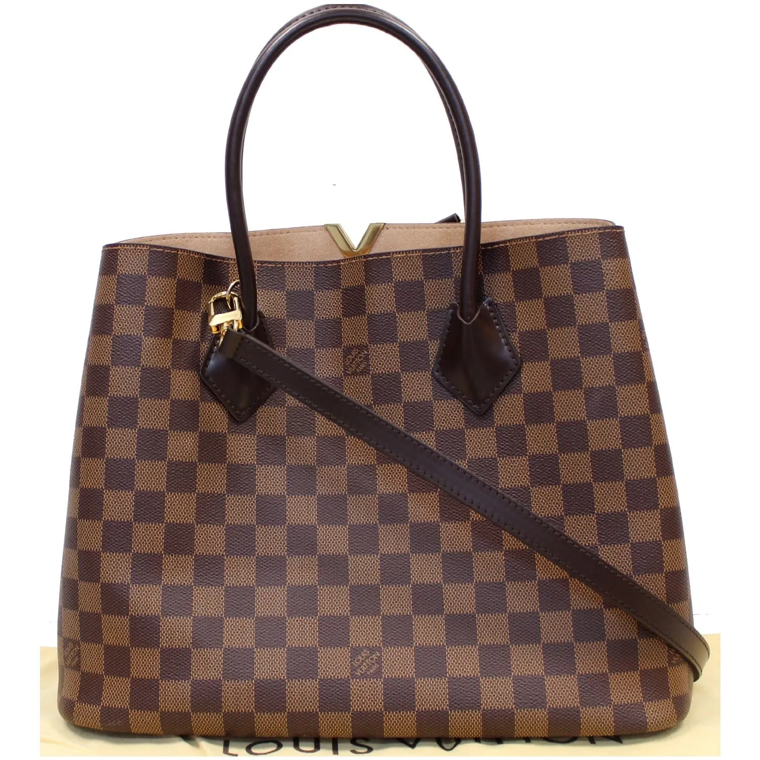 LOUIS VUITTON Kensington Damier Ebene Shoulder Bag Brown