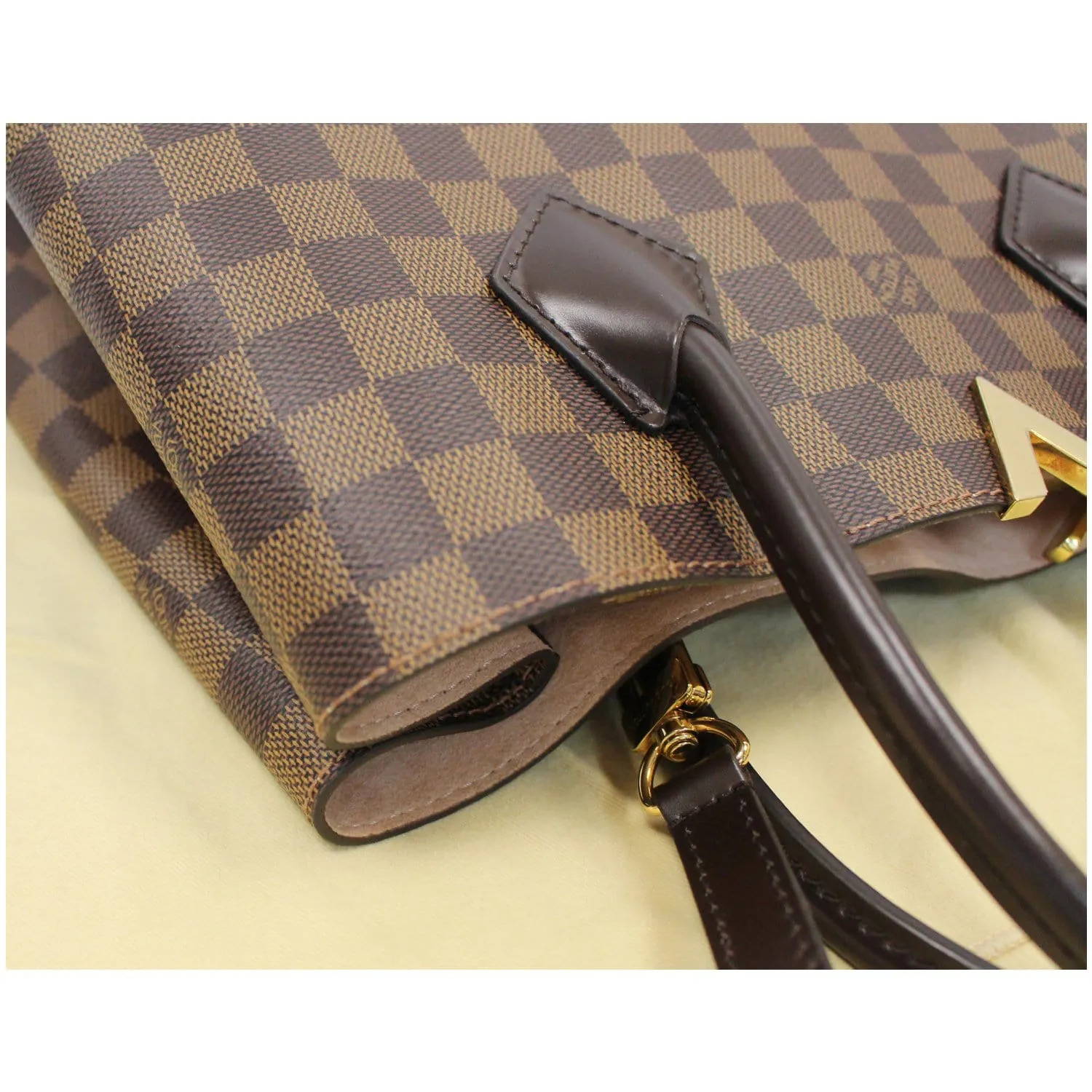 LOUIS VUITTON Kensington Damier Ebene Shoulder Bag Brown