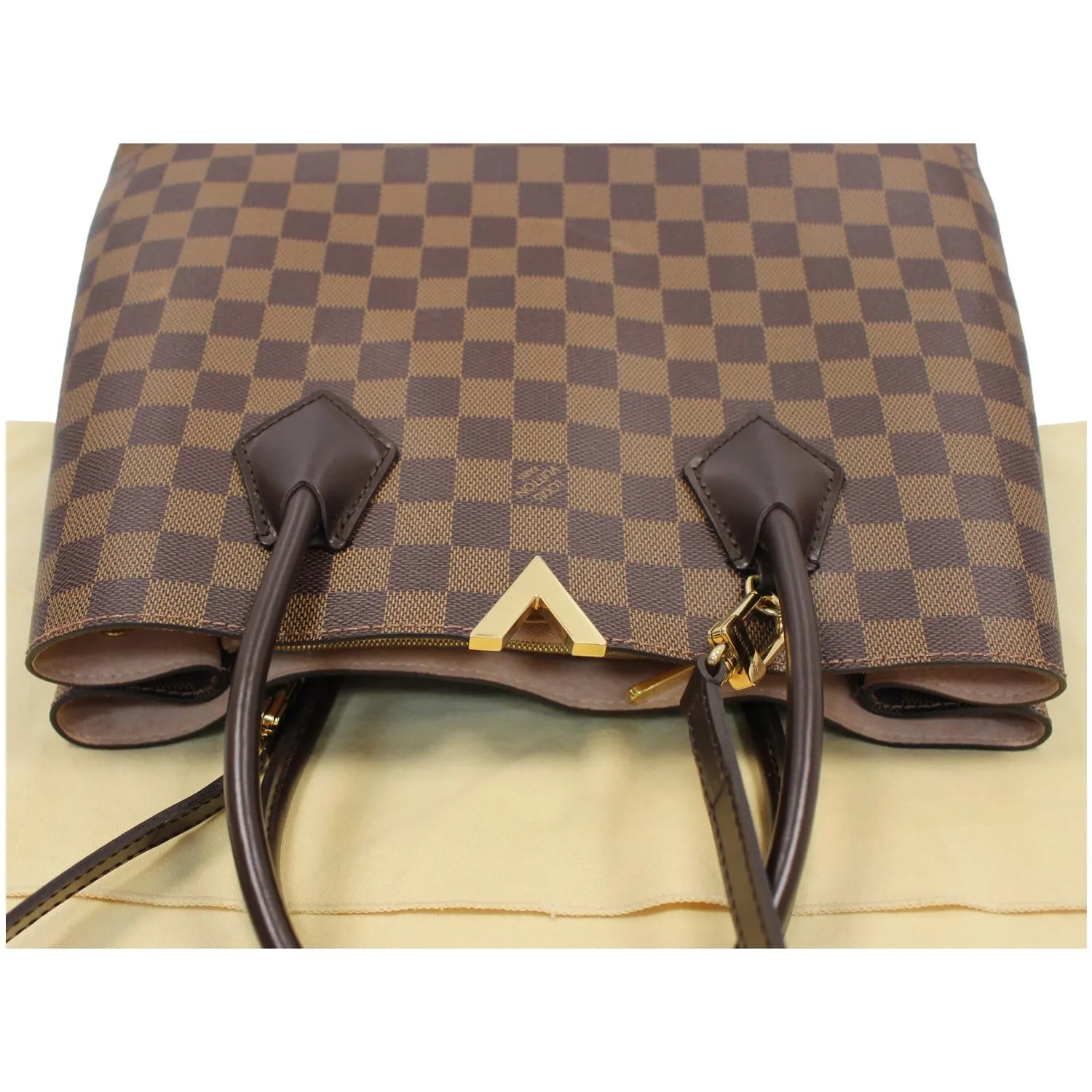 LOUIS VUITTON Kensington Damier Ebene Shoulder Bag Brown