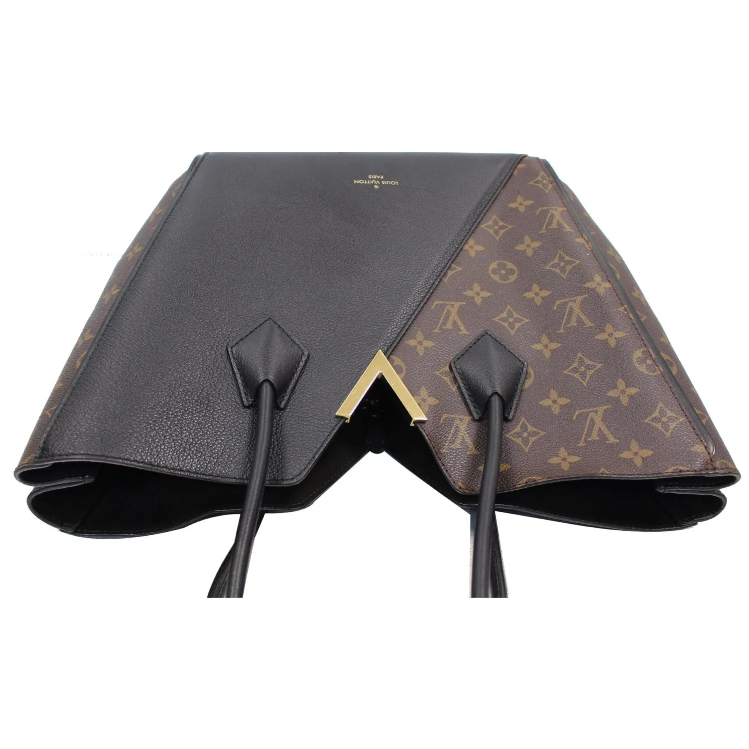LOUIS VUITTON Kimono Monogram Calfskin Tote Bag Brown/Black