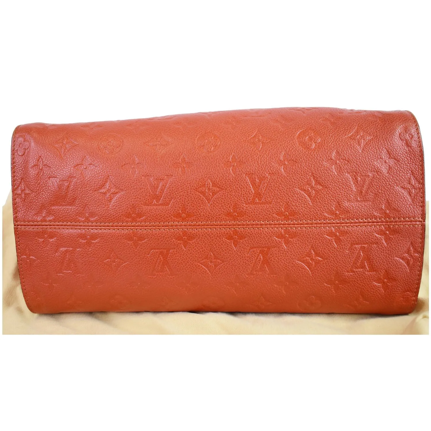LOUIS VUITTON Lumineuse PM Monogram Empreinte Leather Shoulder Bag Red