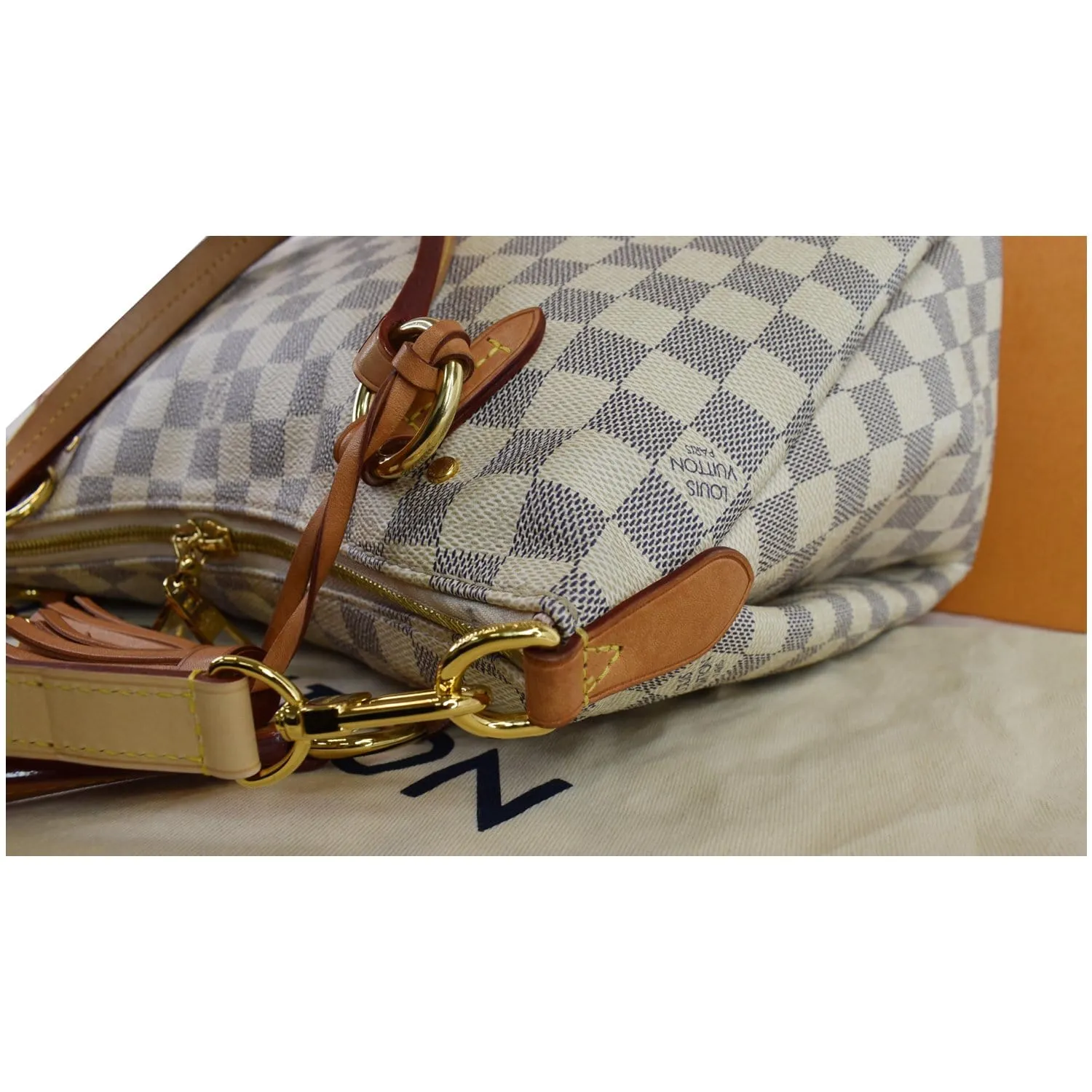 LOUIS VUITTON Lymington Damier Azur Shoulder Bag White