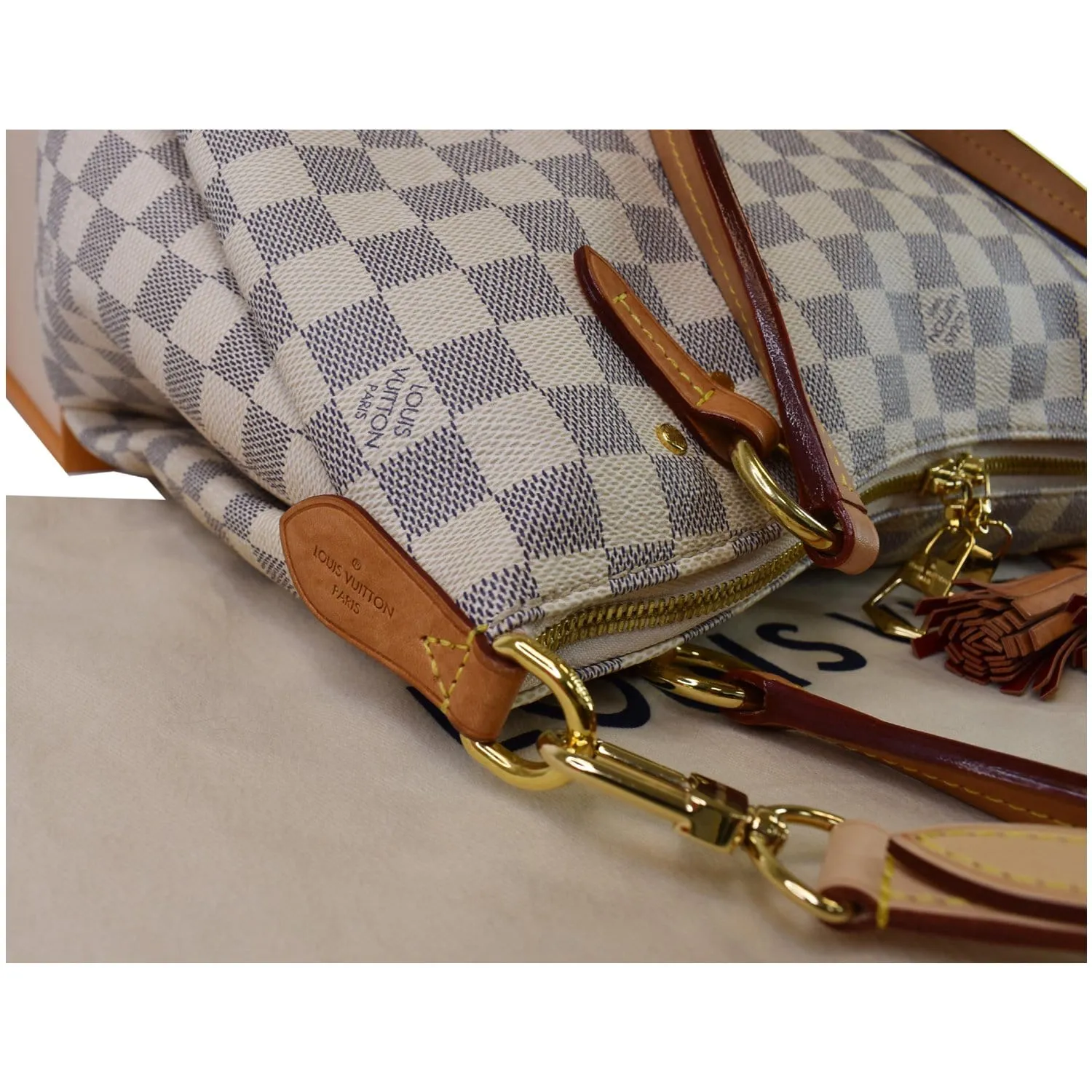 LOUIS VUITTON Lymington Damier Azur Shoulder Bag White
