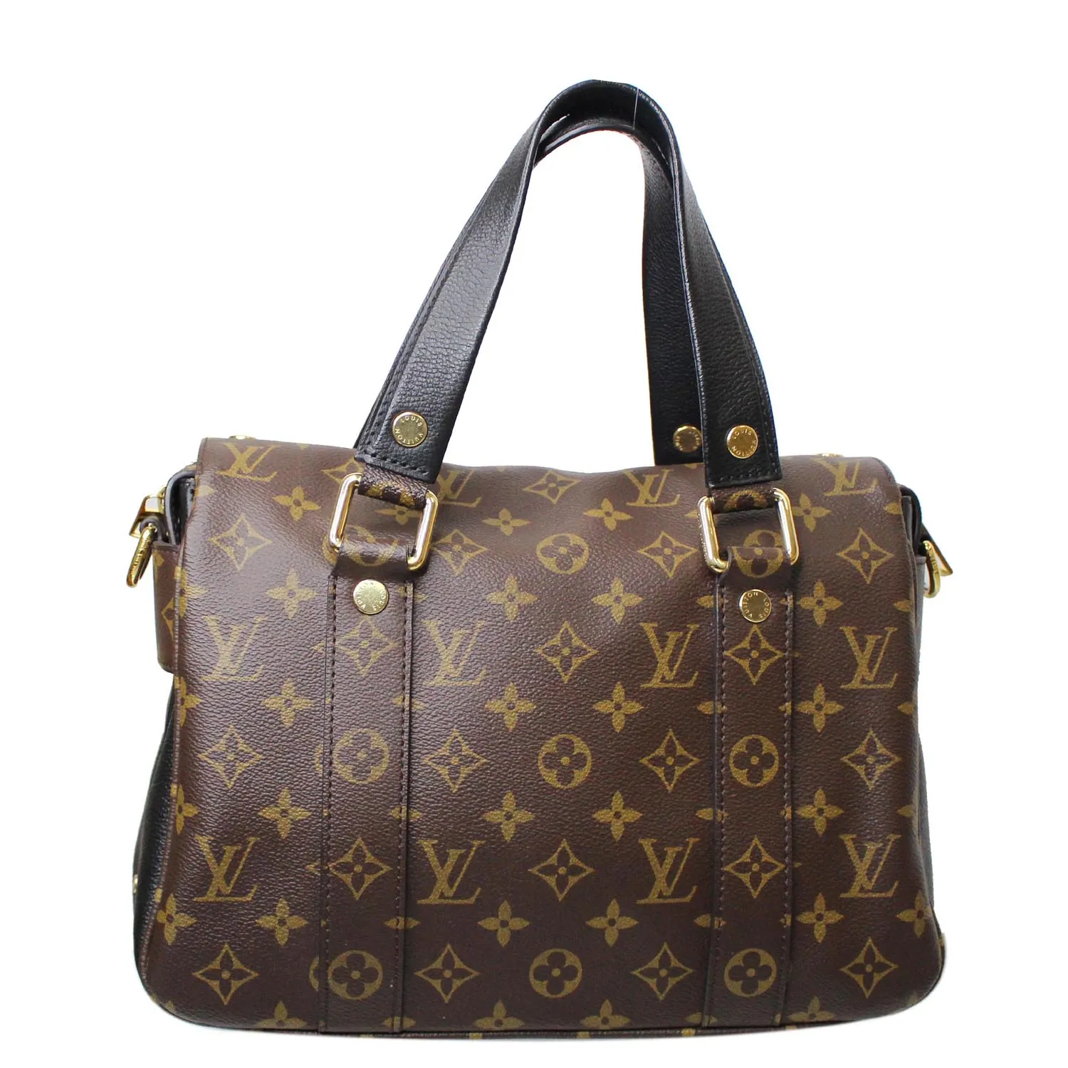 LOUIS VUITTON Manhattan NM Monogram Canvas Shoulder Bag Black - 15% OFF