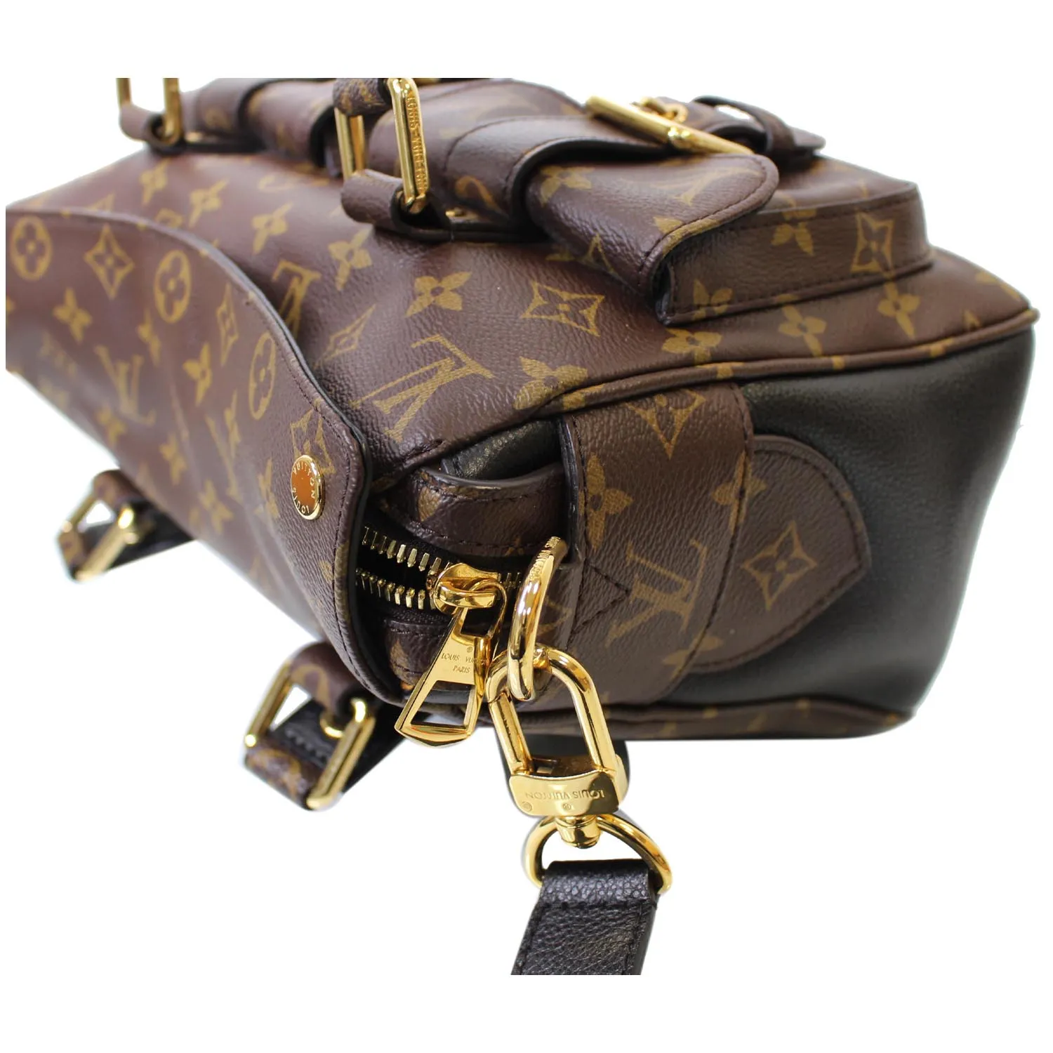 LOUIS VUITTON Manhattan NM Monogram Canvas Shoulder Bag Black - 15% OFF