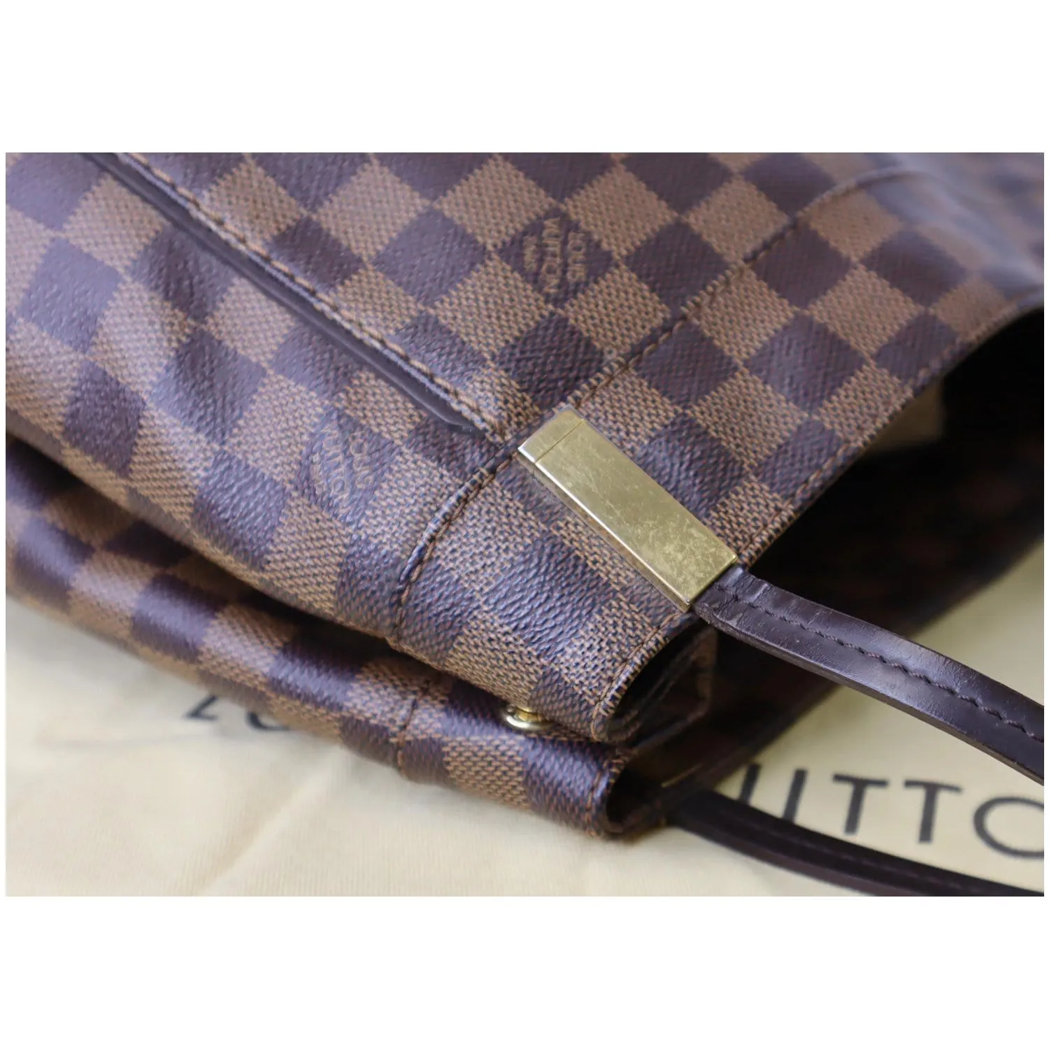LOUIS VUITTON Marylebone PM Damier Ebene Shoulder Bag Brown