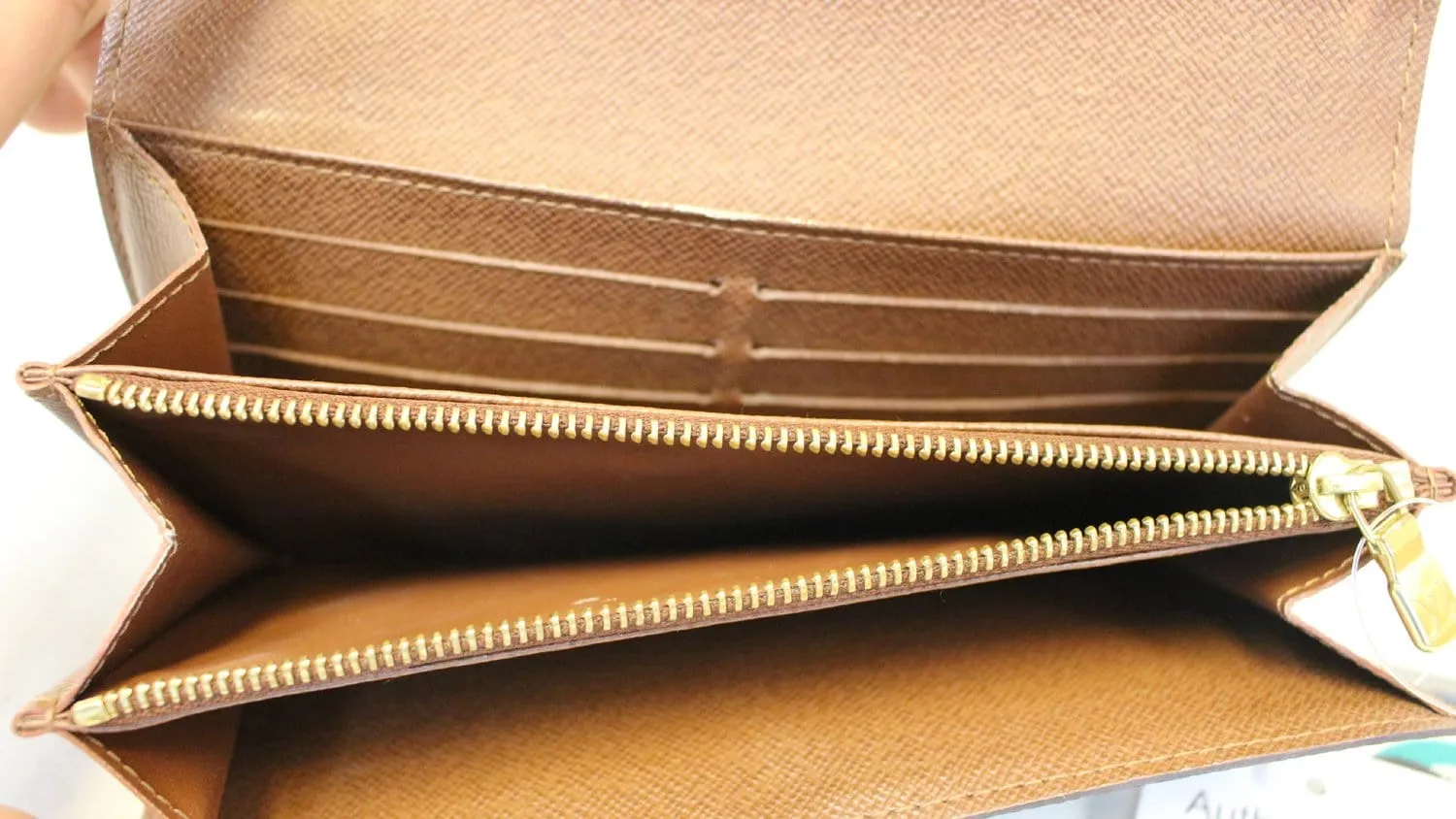 LOUIS VUITTON Monogram Canvas Brown Portefeuille Sarah Long Wallet