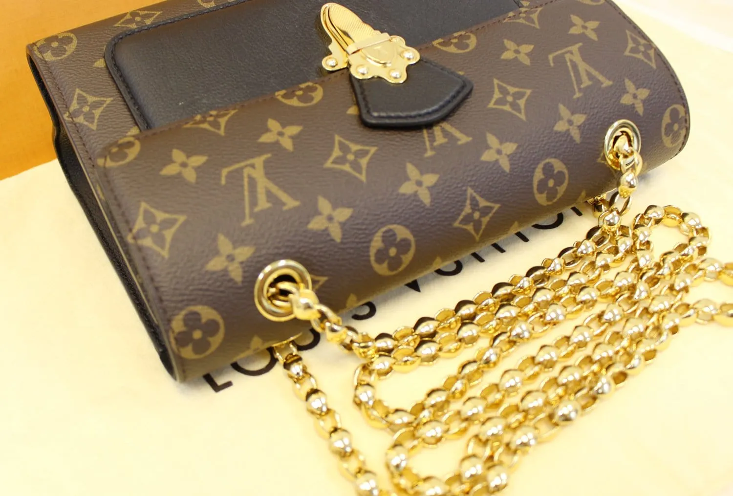 LOUIS VUITTON Monogram Canvas Noir Victoire Shoulder Bag