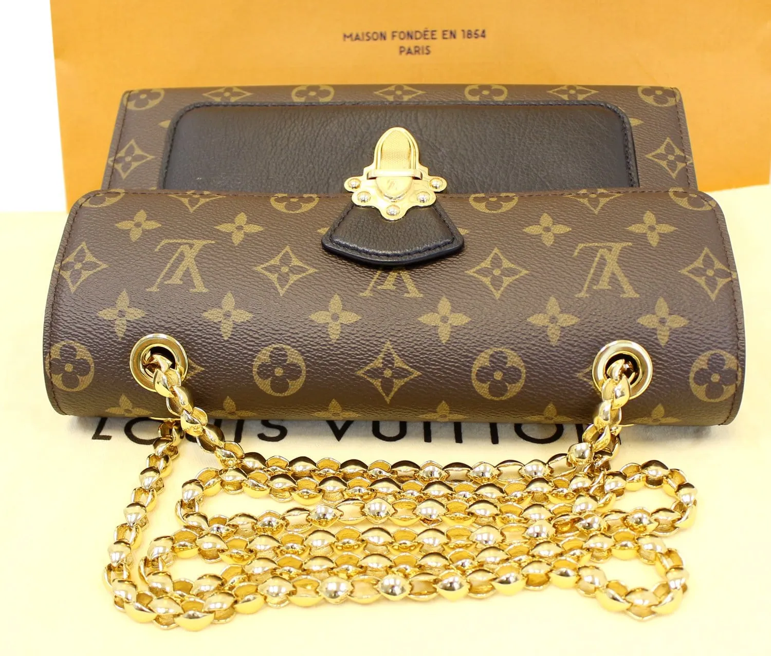 LOUIS VUITTON Monogram Canvas Noir Victoire Shoulder Bag
