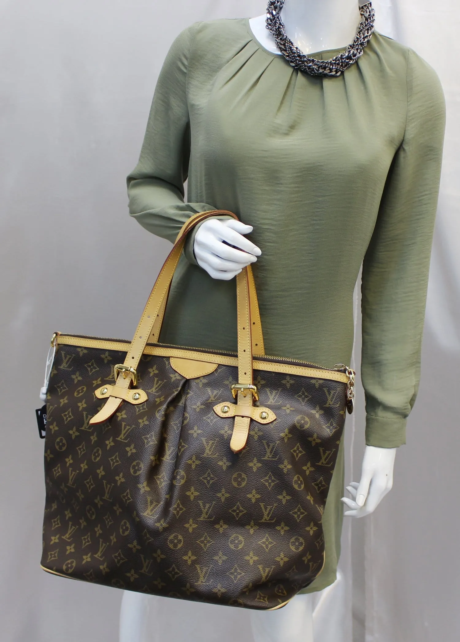 LOUIS VUITTON Monogram Canvas Palermo GM Tote Shoulder Bag