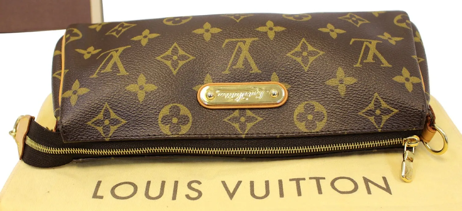 LOUIS VUITTON Monogram Canvas Pochette Eva Clutch Crossbody Bag