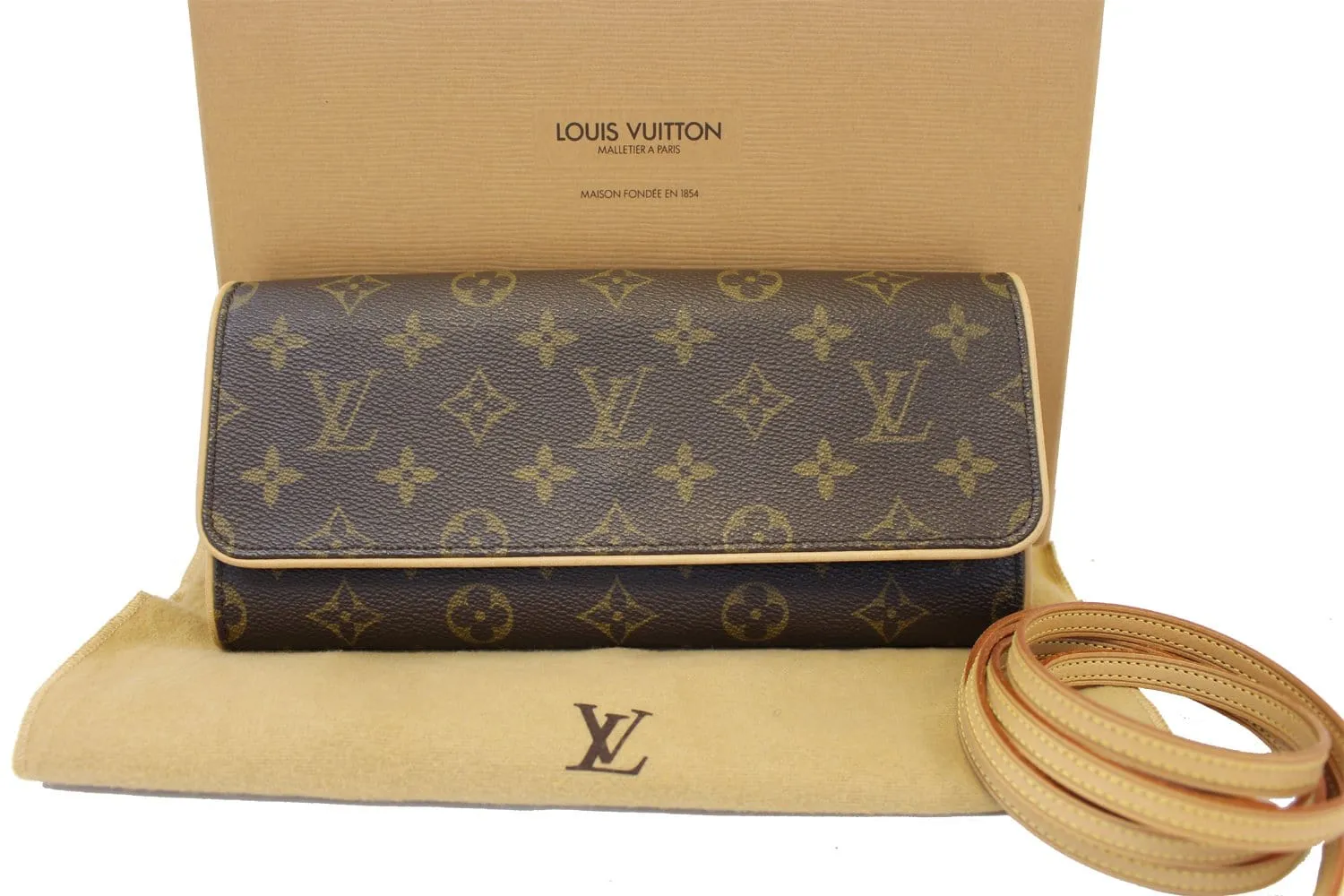 LOUIS VUITTON Monogram Canvas Twin GM Crossbody Bag