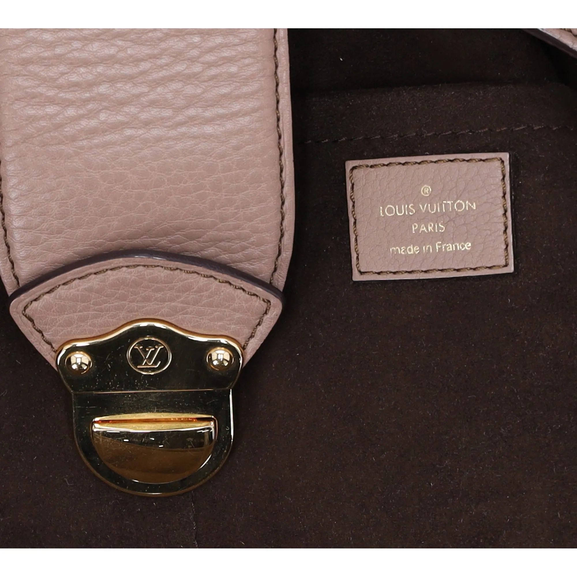 Louis Vuitton Monogram Mahina Solar PM Shoulder Bag M93445 Poudre Taupe Leather