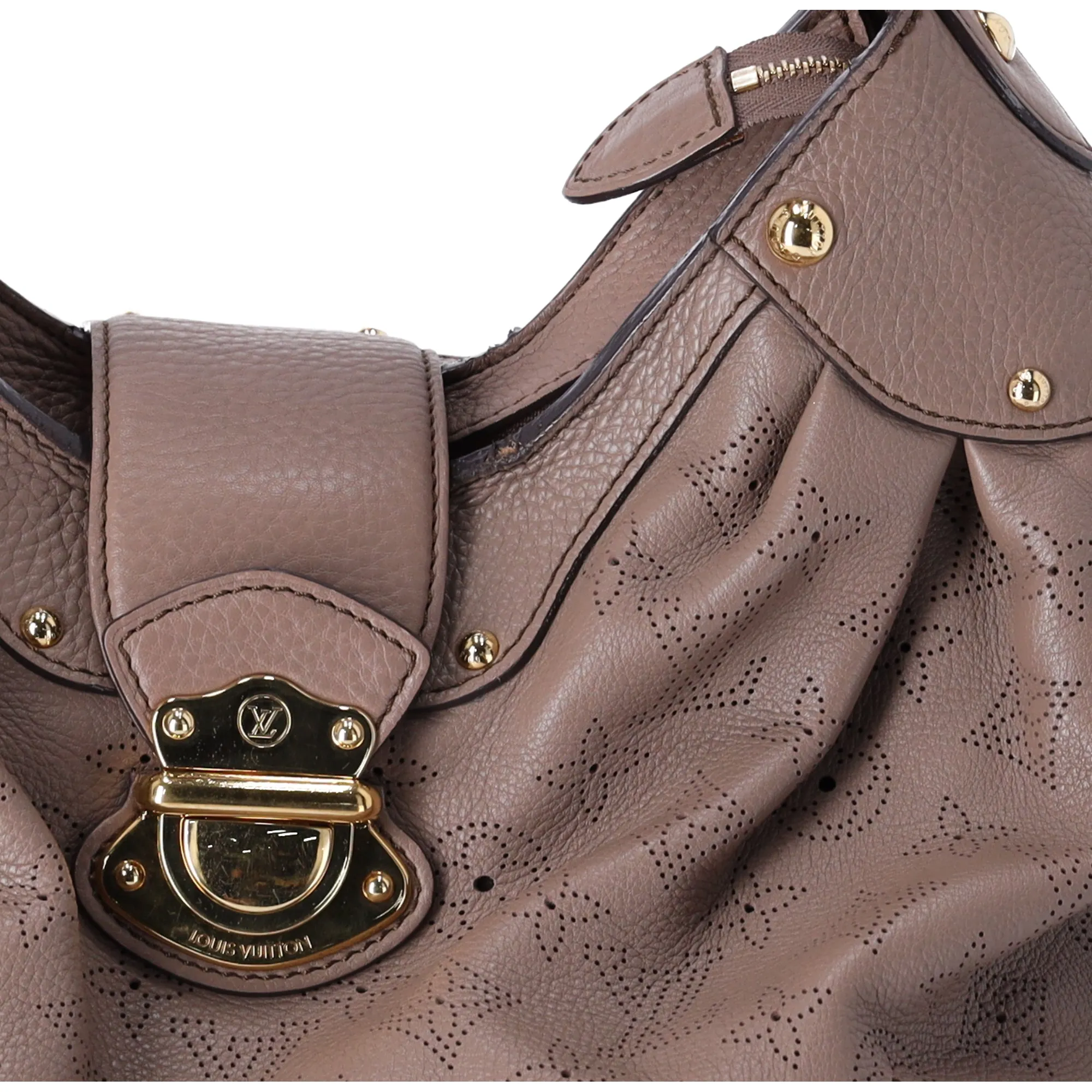 Louis Vuitton Monogram Mahina Solar PM Shoulder Bag M93445 Poudre Taupe Leather
