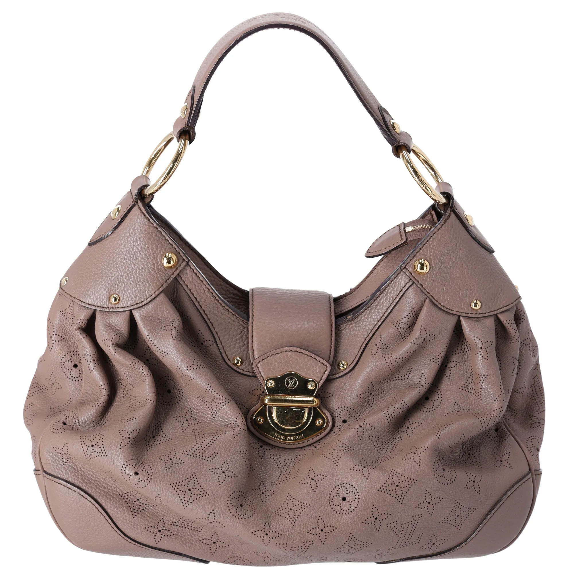 Louis Vuitton Monogram Mahina Solar PM Shoulder Bag M93445 Poudre Taupe Leather