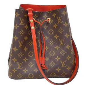 LOUIS VUITTON NeoNoe Monogram Canvas Shoulder Bag Coquelicot
