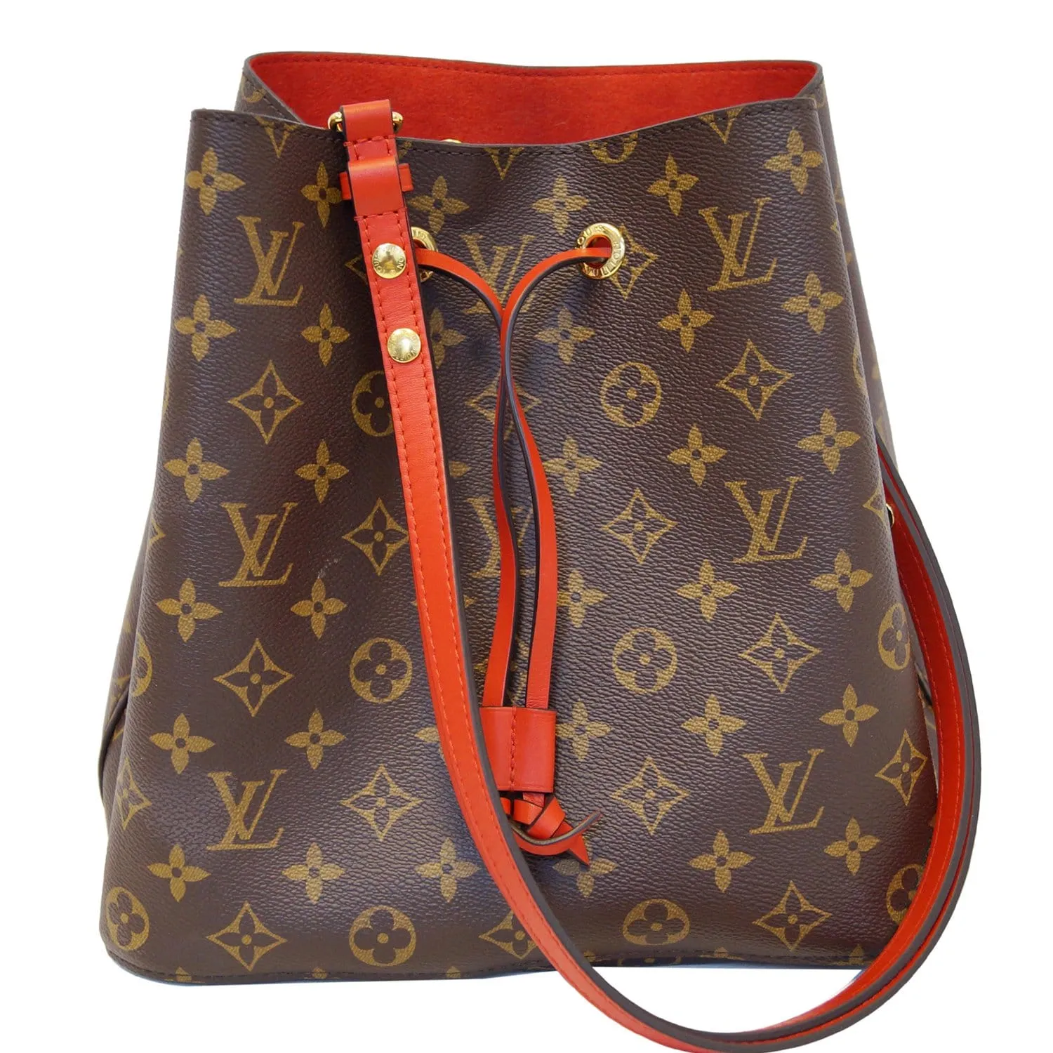 LOUIS VUITTON NeoNoe Monogram Canvas Shoulder Bag Coquelicot