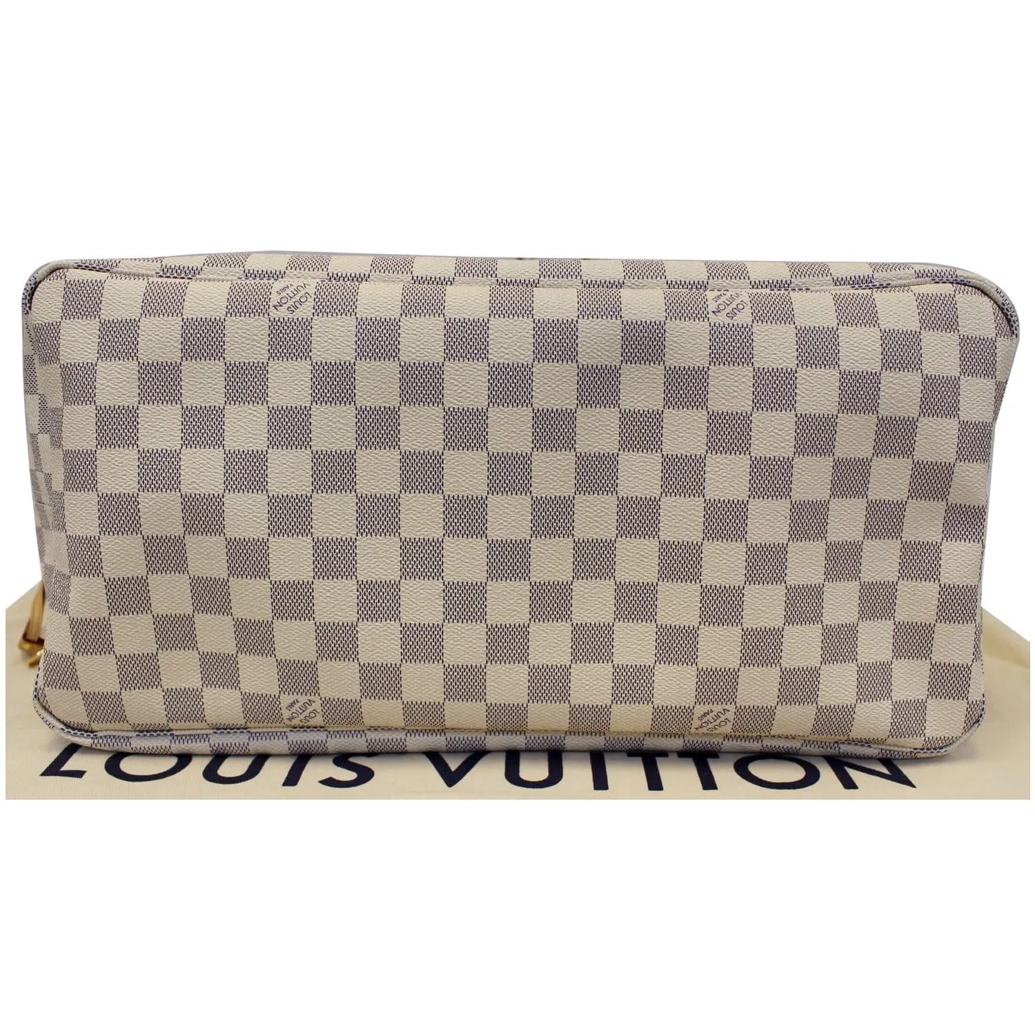 LOUIS VUITTON Neverfull GM Damier Azur Tote Shoulder Bag Rose Ballerine