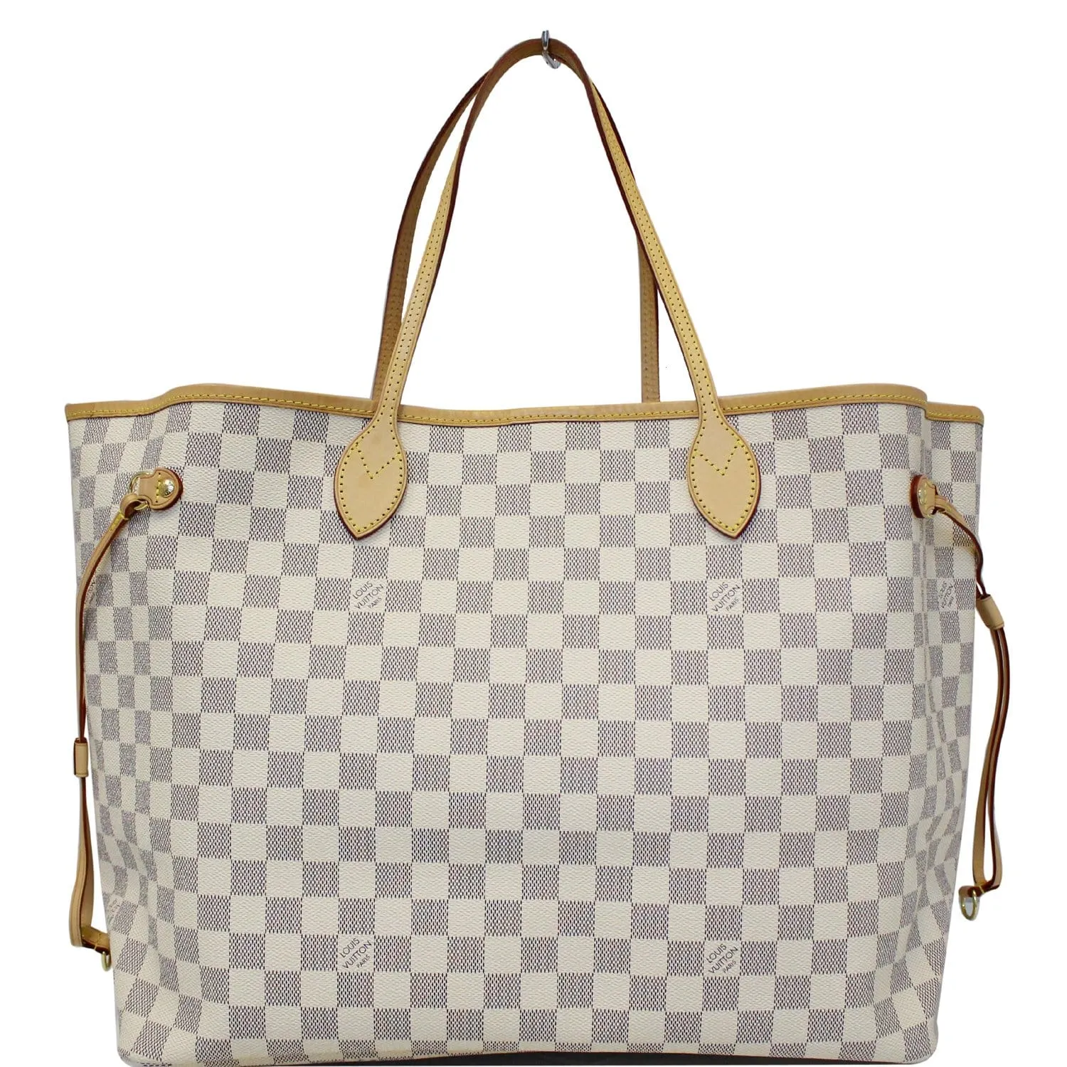 LOUIS VUITTON Neverfull GM Damier Azur Tote Shoulder Bag Rose Ballerine