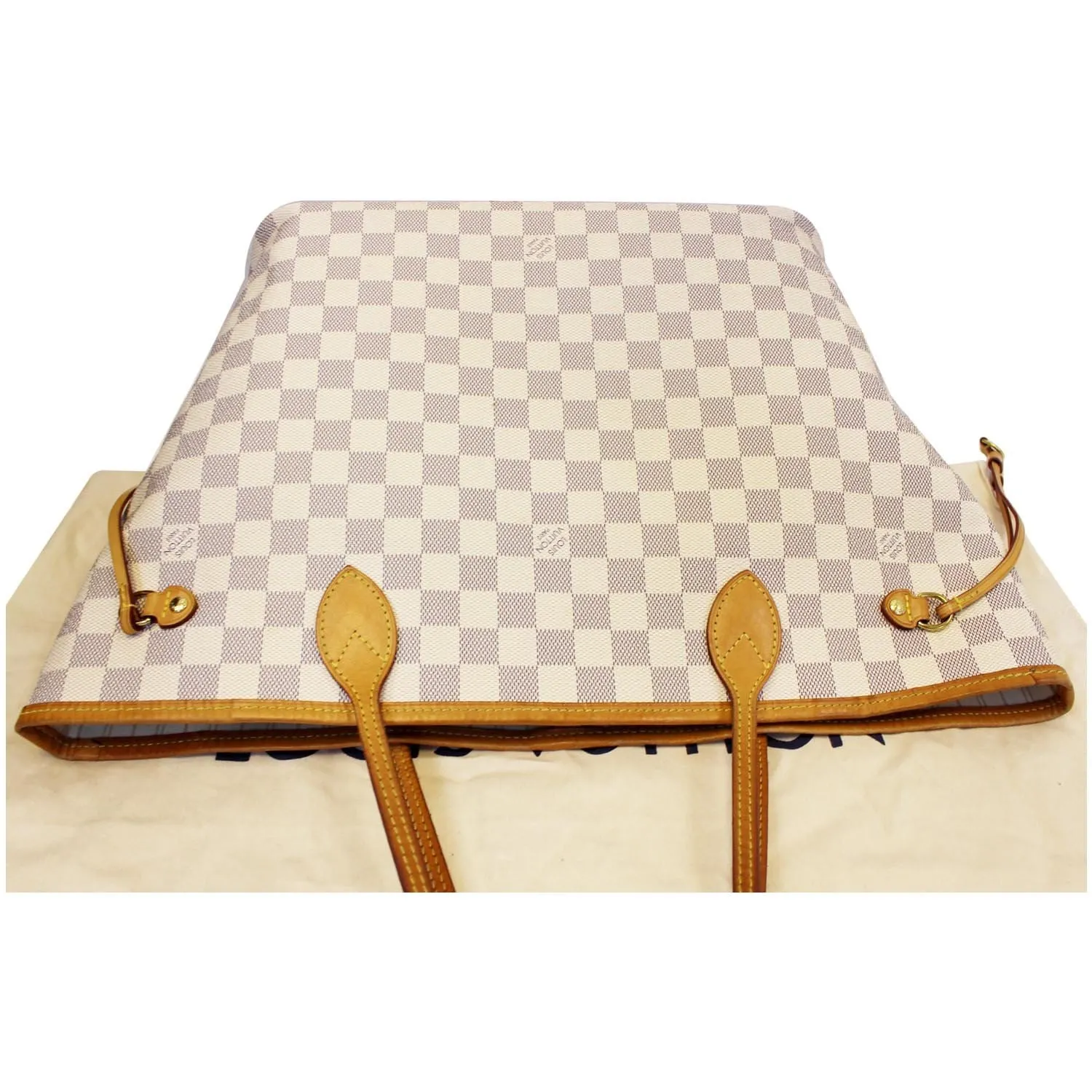LOUIS VUITTON Neverfull MM Damier Azur Tote Bag