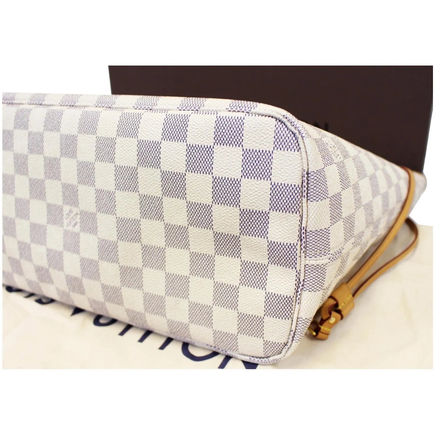LOUIS VUITTON Neverfull MM Damier Azur Tote Bag