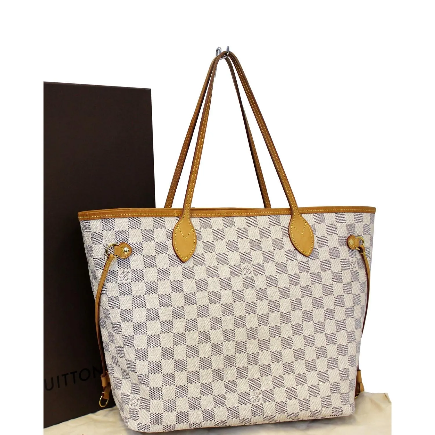 LOUIS VUITTON Neverfull MM Damier Azur Tote Bag