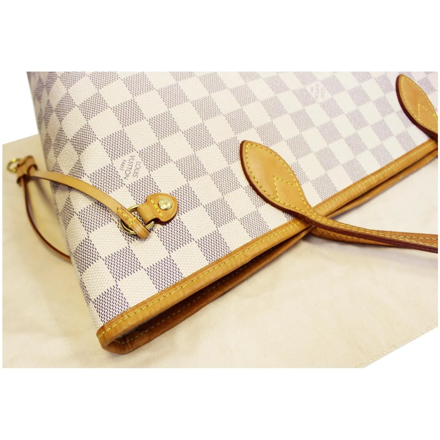 LOUIS VUITTON Neverfull MM Damier Azur Tote Bag