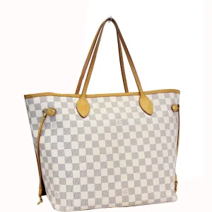 LOUIS VUITTON Neverfull MM Damier Azur Tote Bag