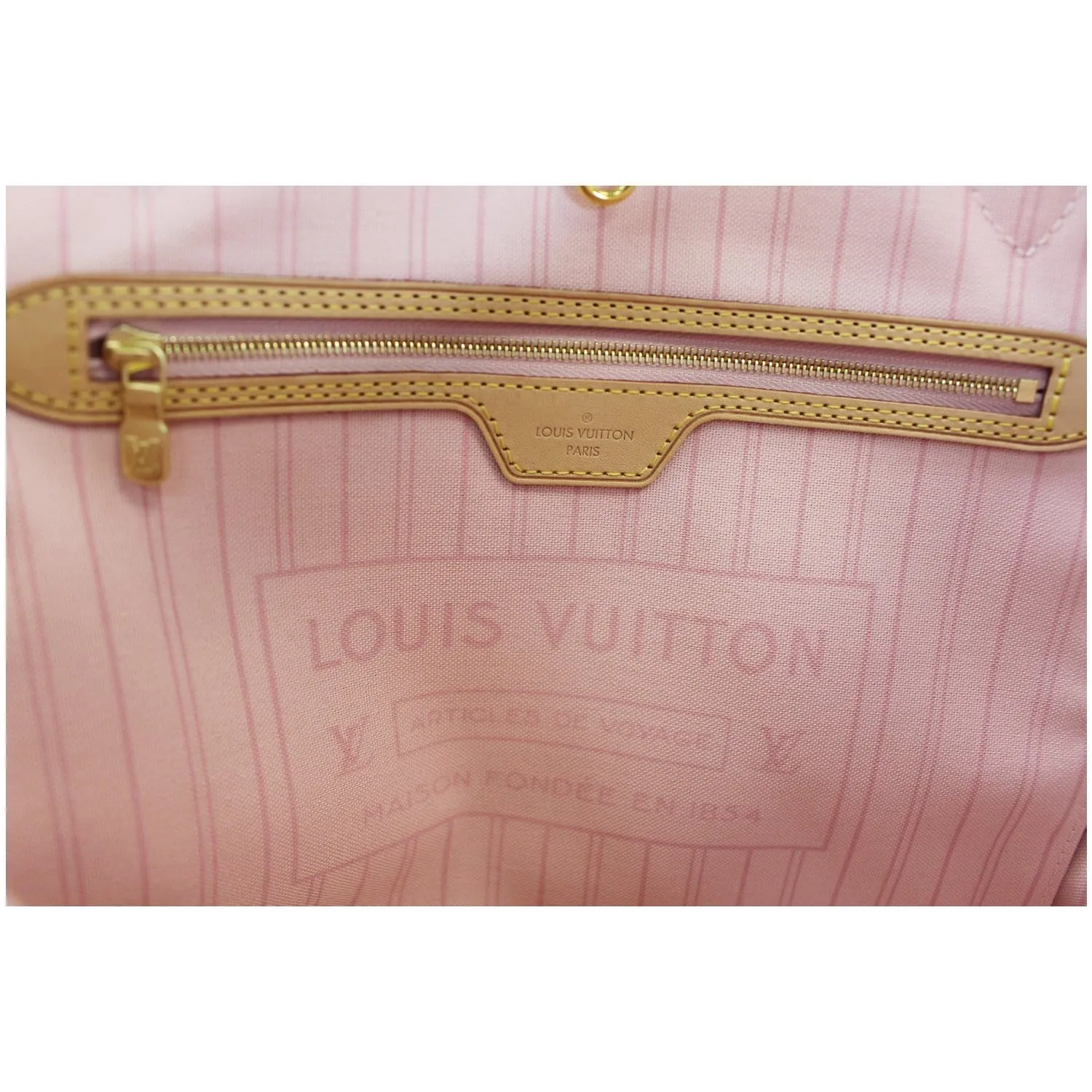 LOUIS VUITTON Neverfull MM Damier Azur Tote Shoulder Bag White