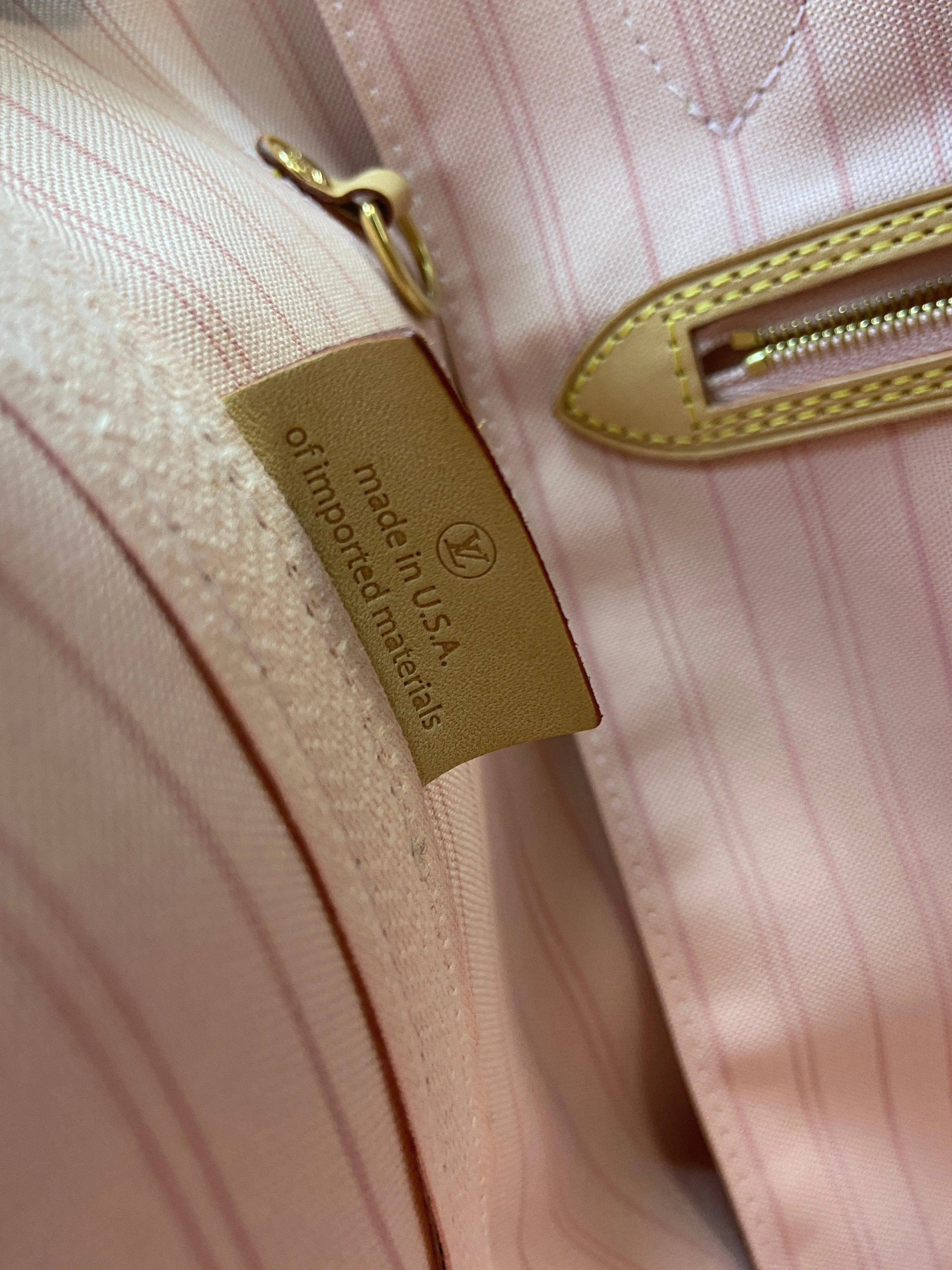 LOUIS VUITTON Neverfull MM Damier Azur Tote Shoulder Bag White