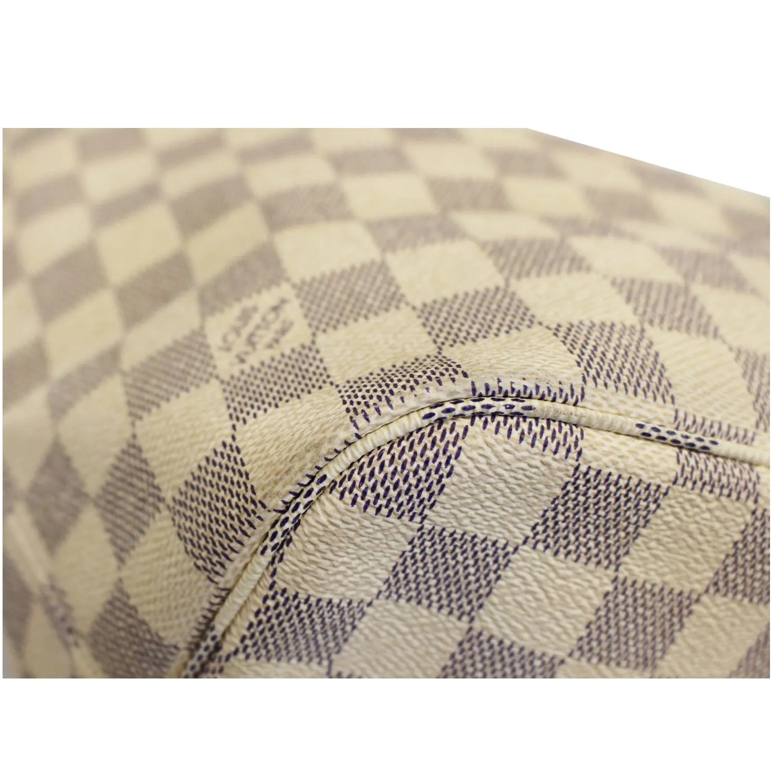 LOUIS VUITTON Neverfull MM Damier Azur Tote Shoulder Bag