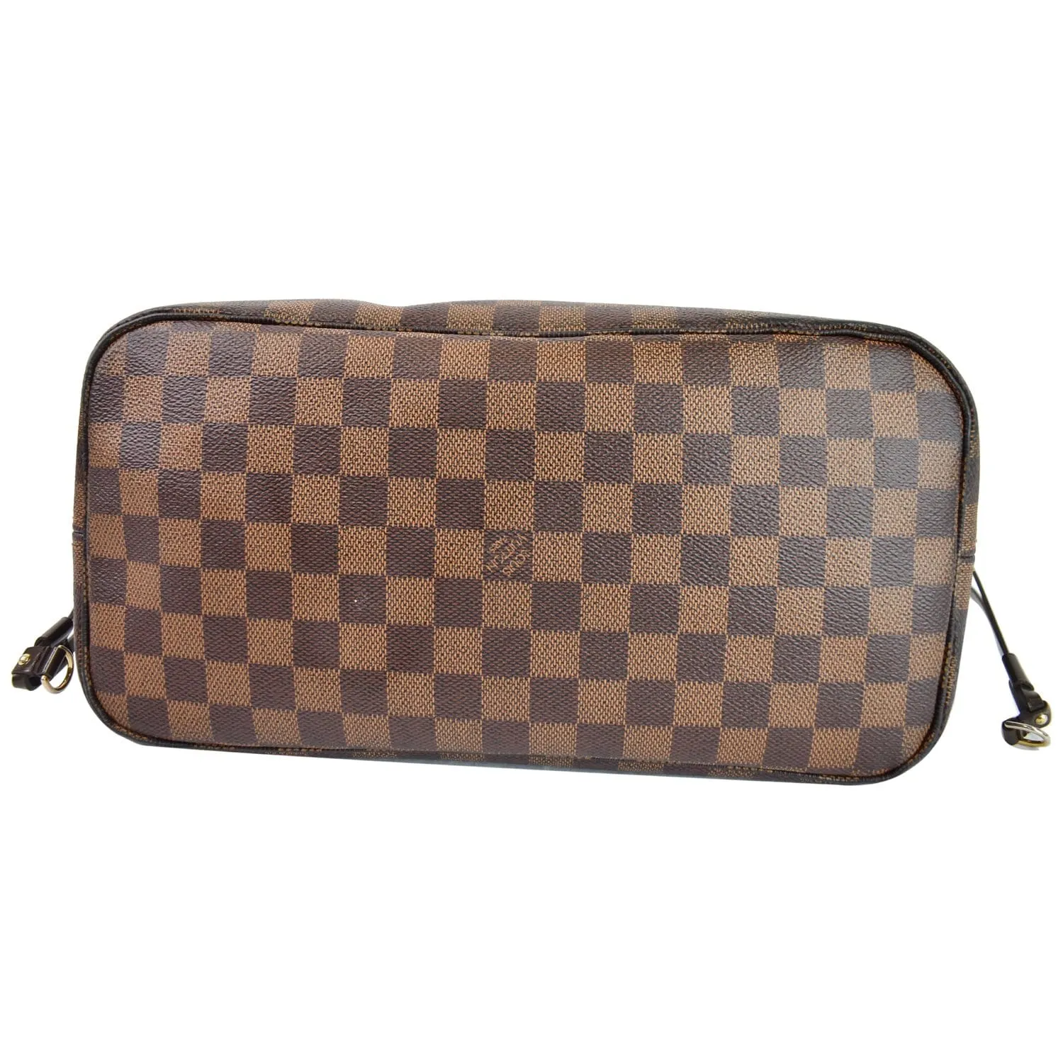 LOUIS VUITTON Neverfull MM Damier Ebene Tote Shoulder Bag Brown