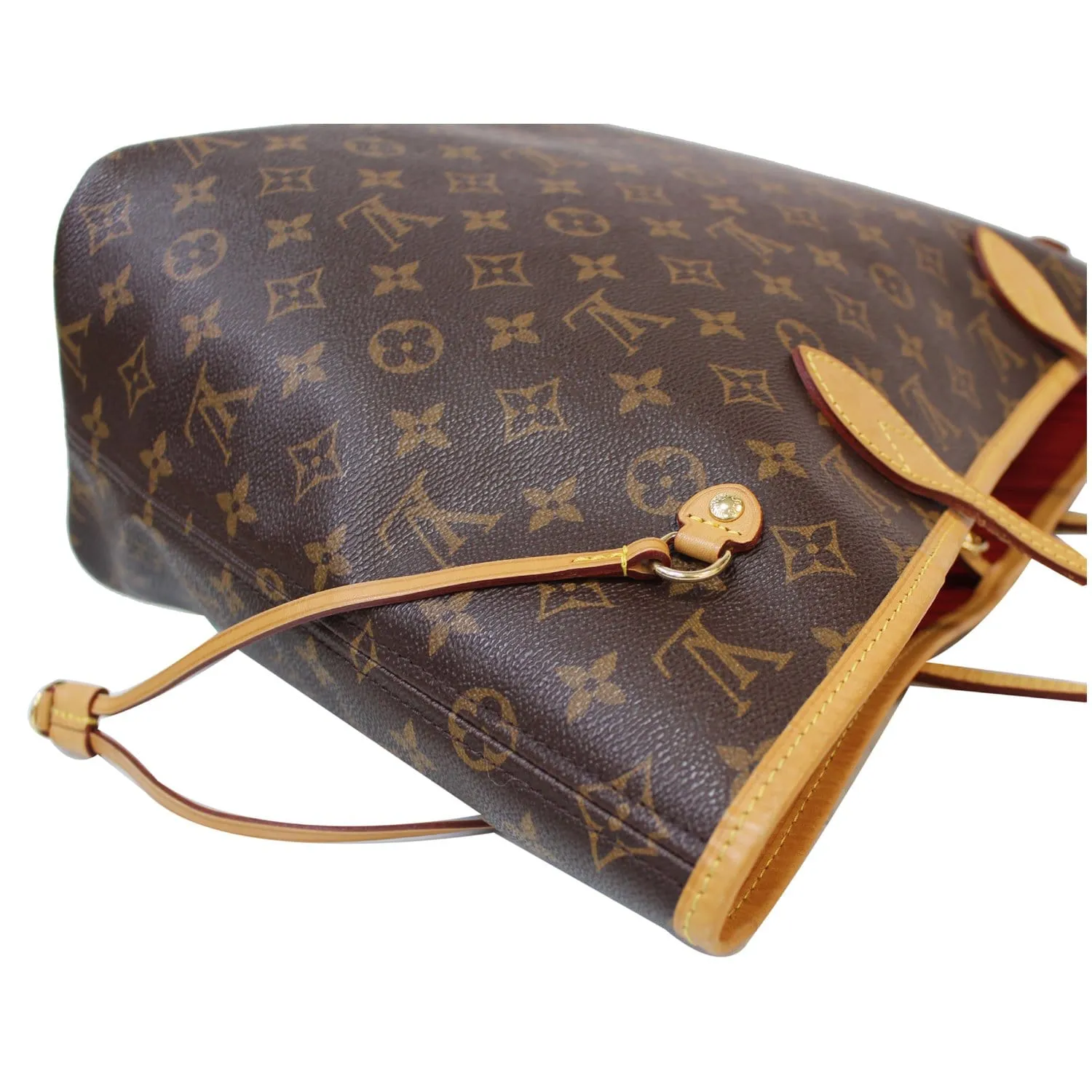 LOUIS VUITTON Neverfull MM Monogram Canvas Tote Shoulder Bag Brown