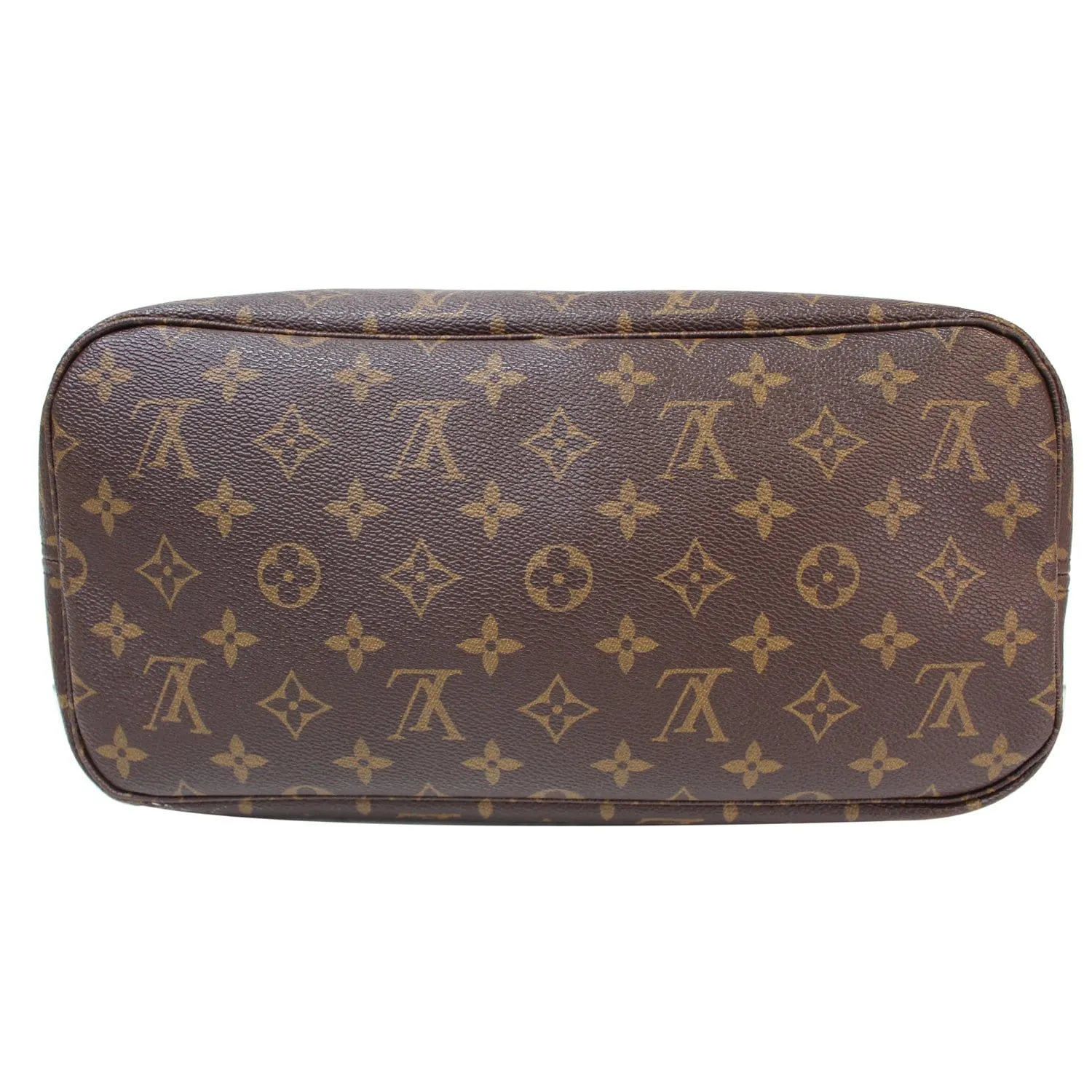 LOUIS VUITTON Neverfull MM Monogram Canvas Tote Shoulder Bag Brown