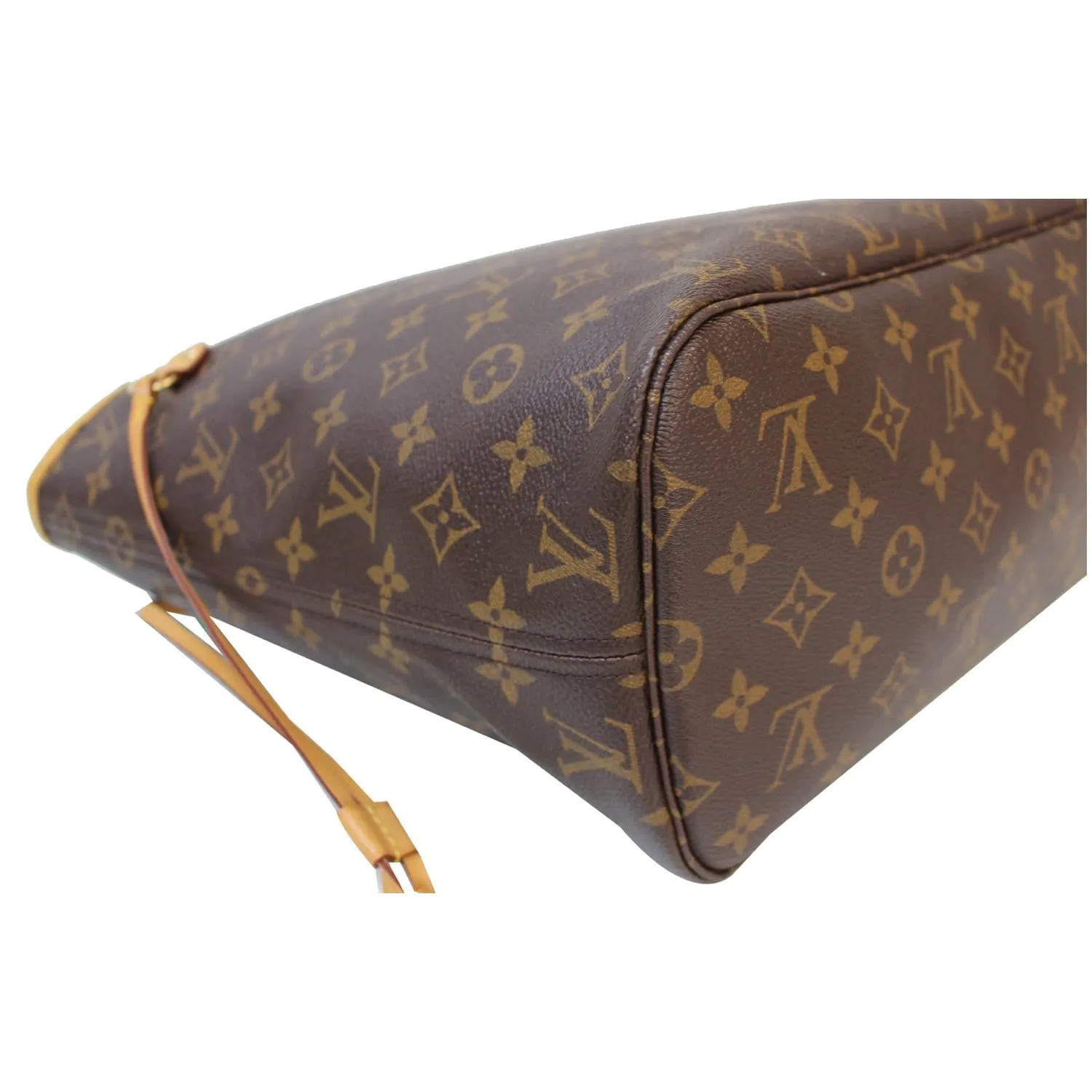 LOUIS VUITTON Neverfull MM Monogram Canvas Tote Shoulder Bag Brown