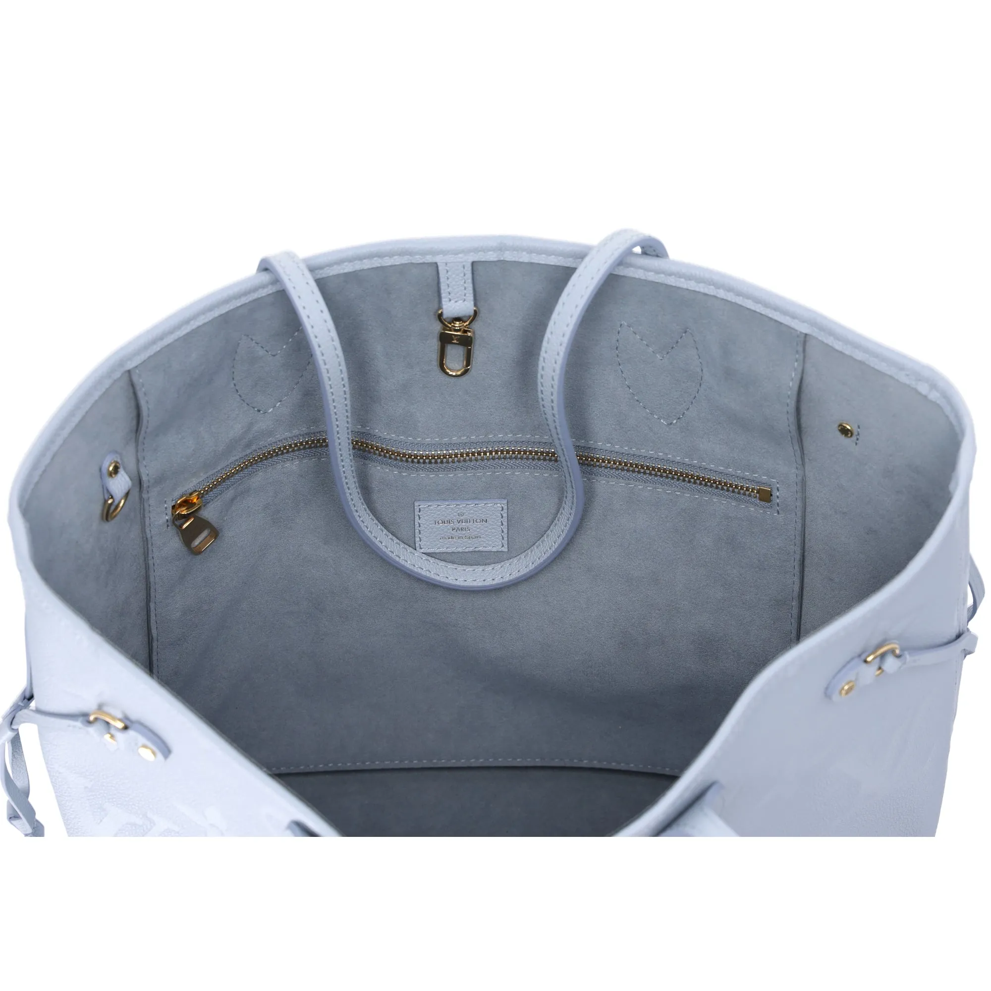 Louis Vuitton Neverfull MM Monogram Empreinte Tote Bag M46482 Blue