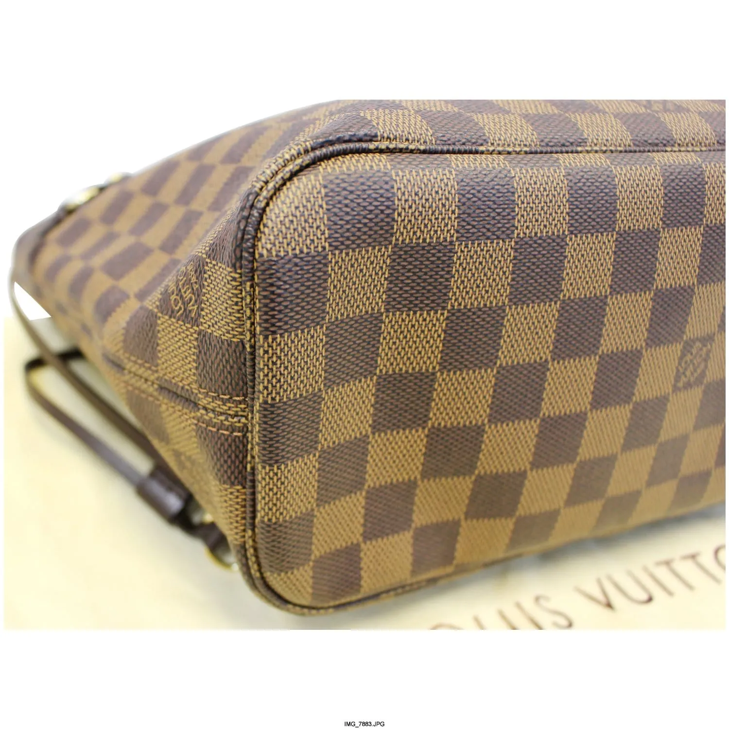 LOUIS VUITTON Neverfull PM Damier Ebene Tote Shoulder Bag Brown