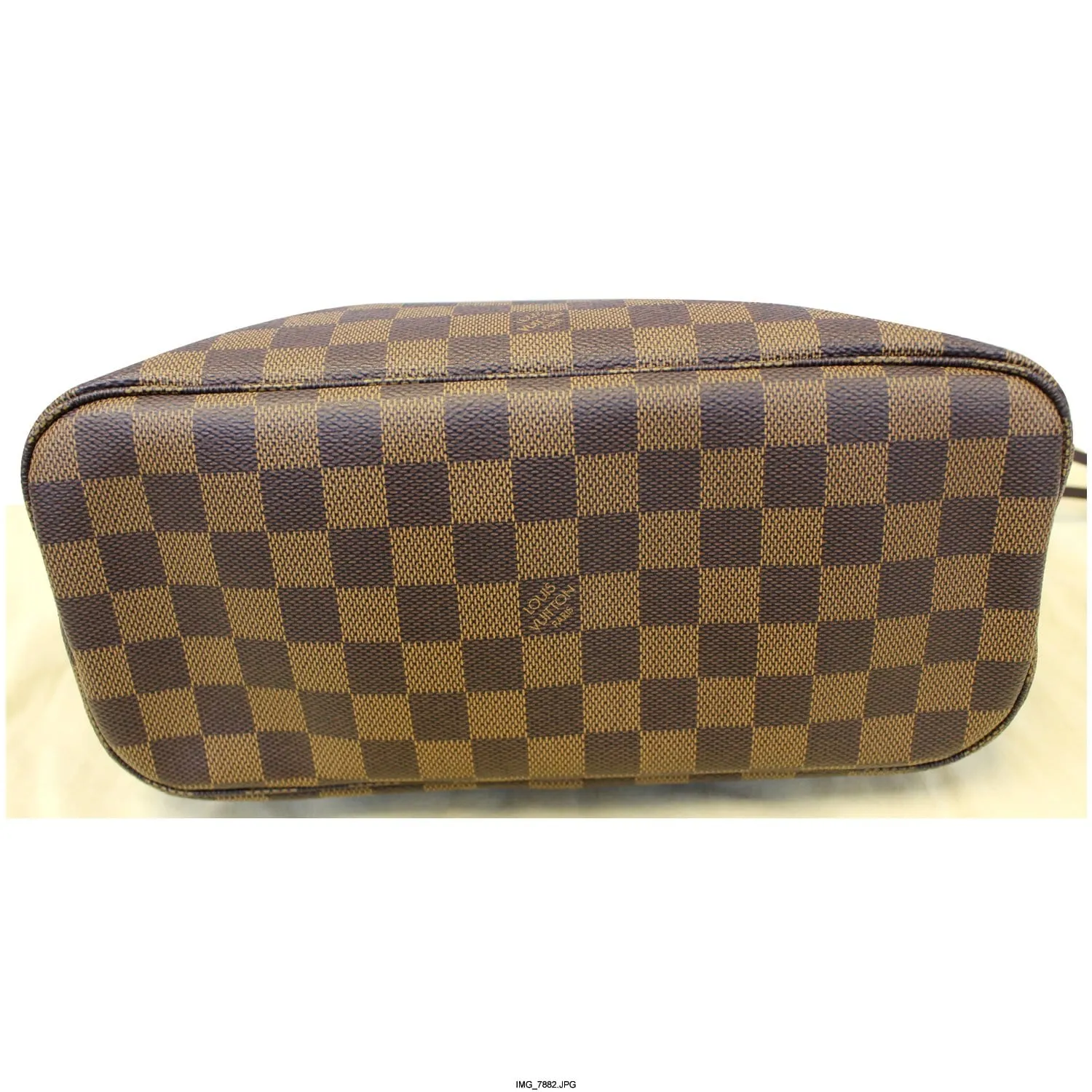 LOUIS VUITTON Neverfull PM Damier Ebene Tote Shoulder Bag Brown