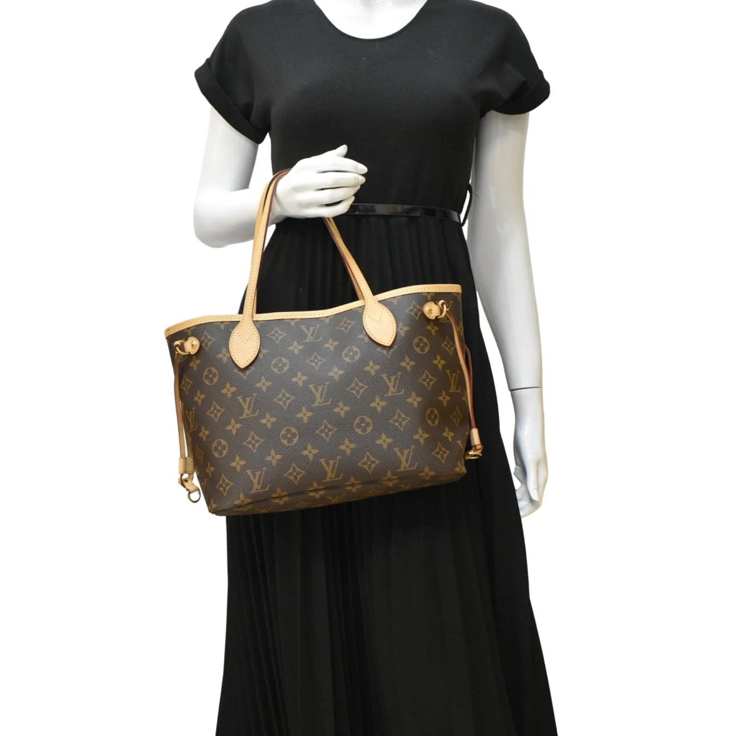 LOUIS VUITTON Neverfull PM Monogram Canvas Tote Bag Fuchsia