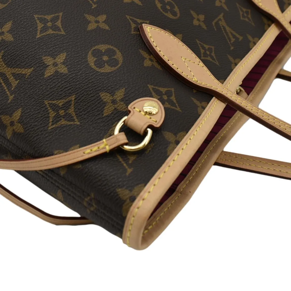 LOUIS VUITTON Neverfull PM Monogram Canvas Tote Bag Fuchsia