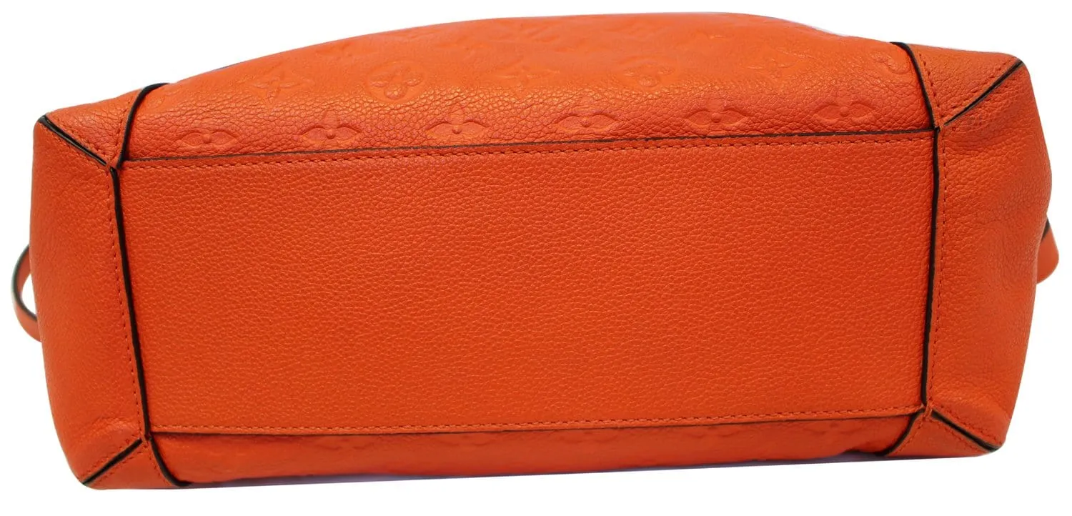 LOUIS VUITTON Orange Monogram Empreinte Leather Bagatelle Shoulder Bag