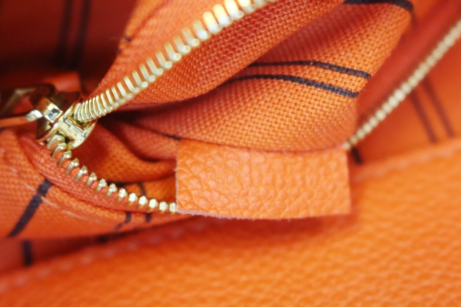 LOUIS VUITTON Orange Monogram Empreinte Leather Bagatelle Shoulder Bag