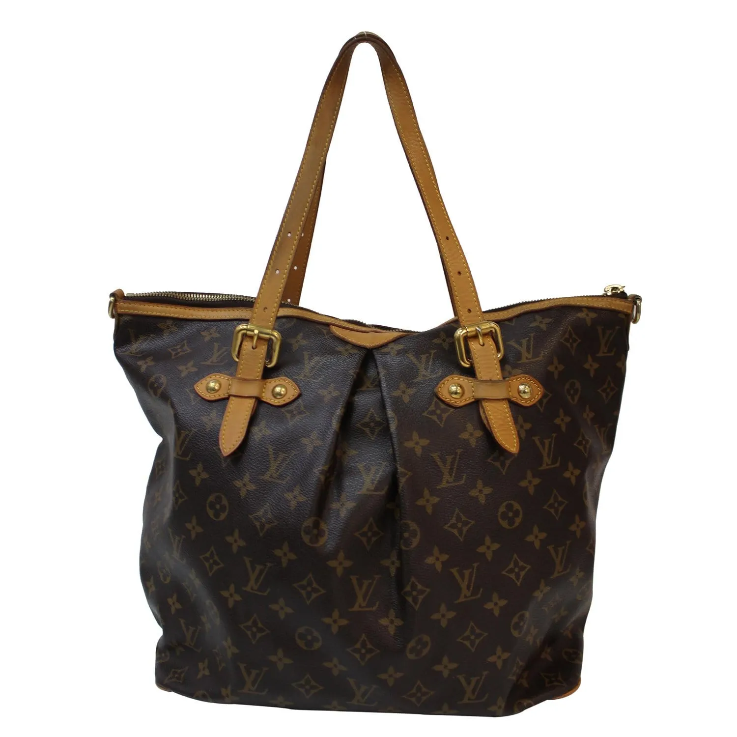 LOUIS VUITTON Palermo GM Monogram Canvas Tote Shoulder Bag Brown