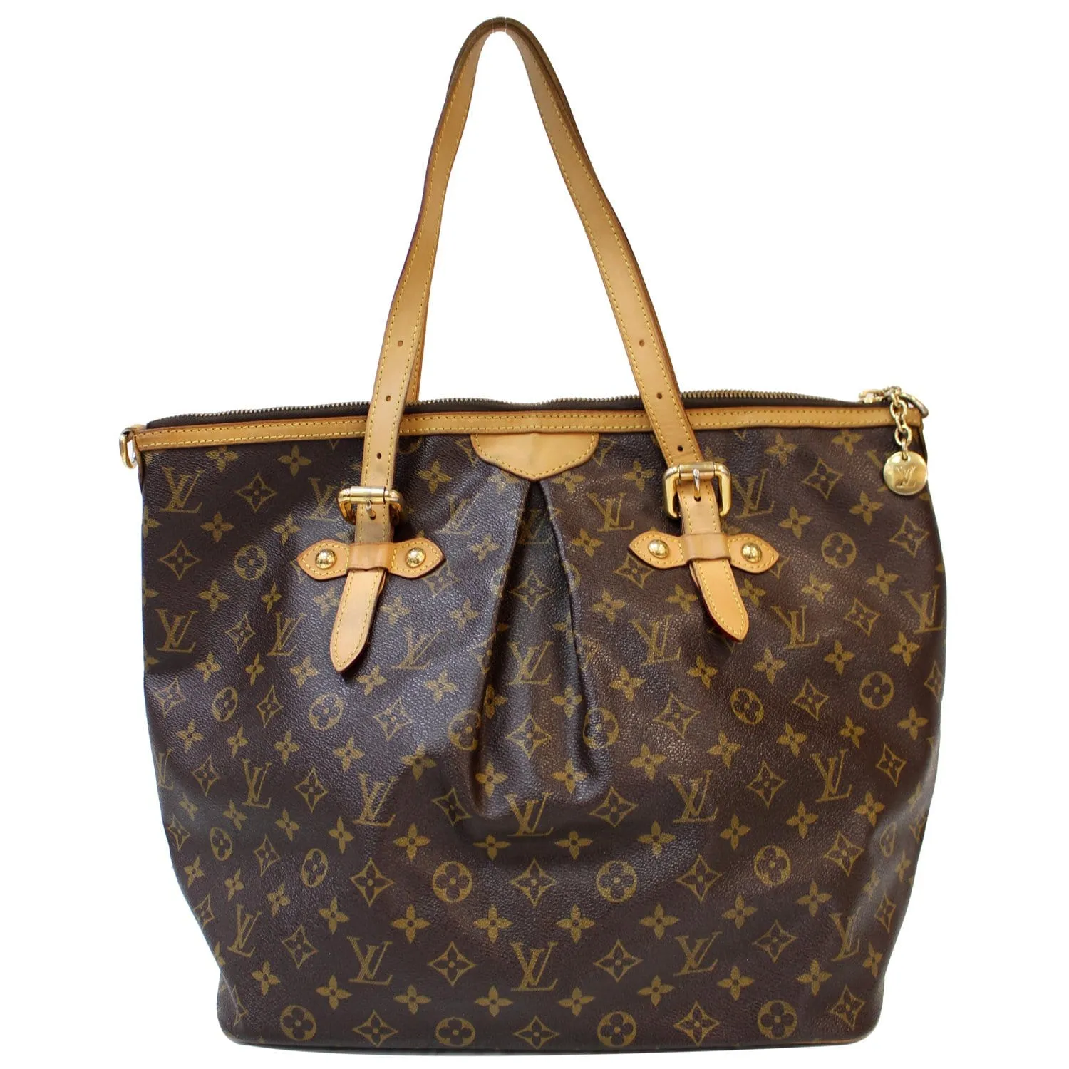 LOUIS VUITTON Palermo GM Monogram Canvas Tote Shoulder Bag Brown