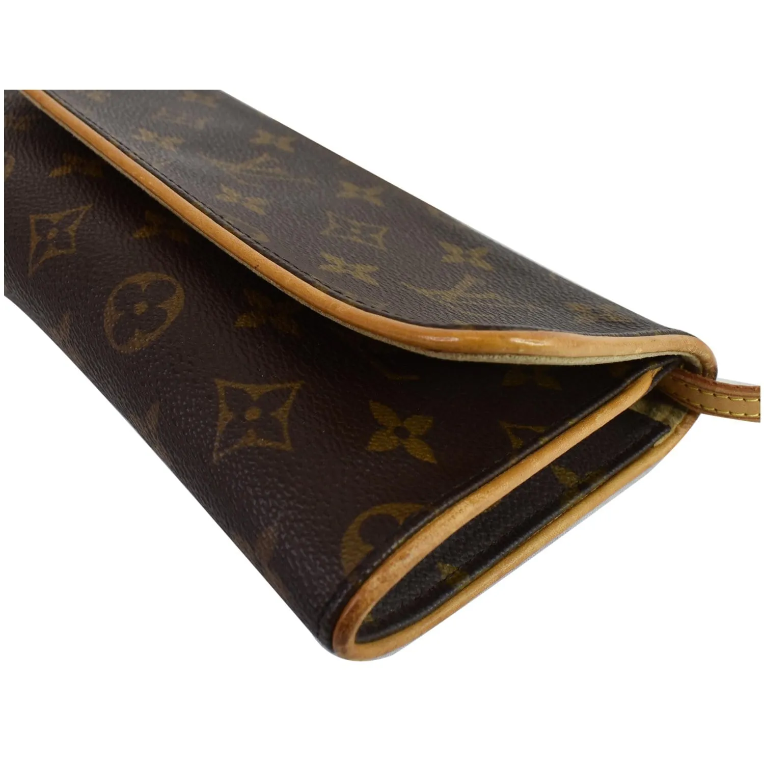 LOUIS VUITTON Pochette Twin GM Monogram Canvas Shoulder Bag Brown