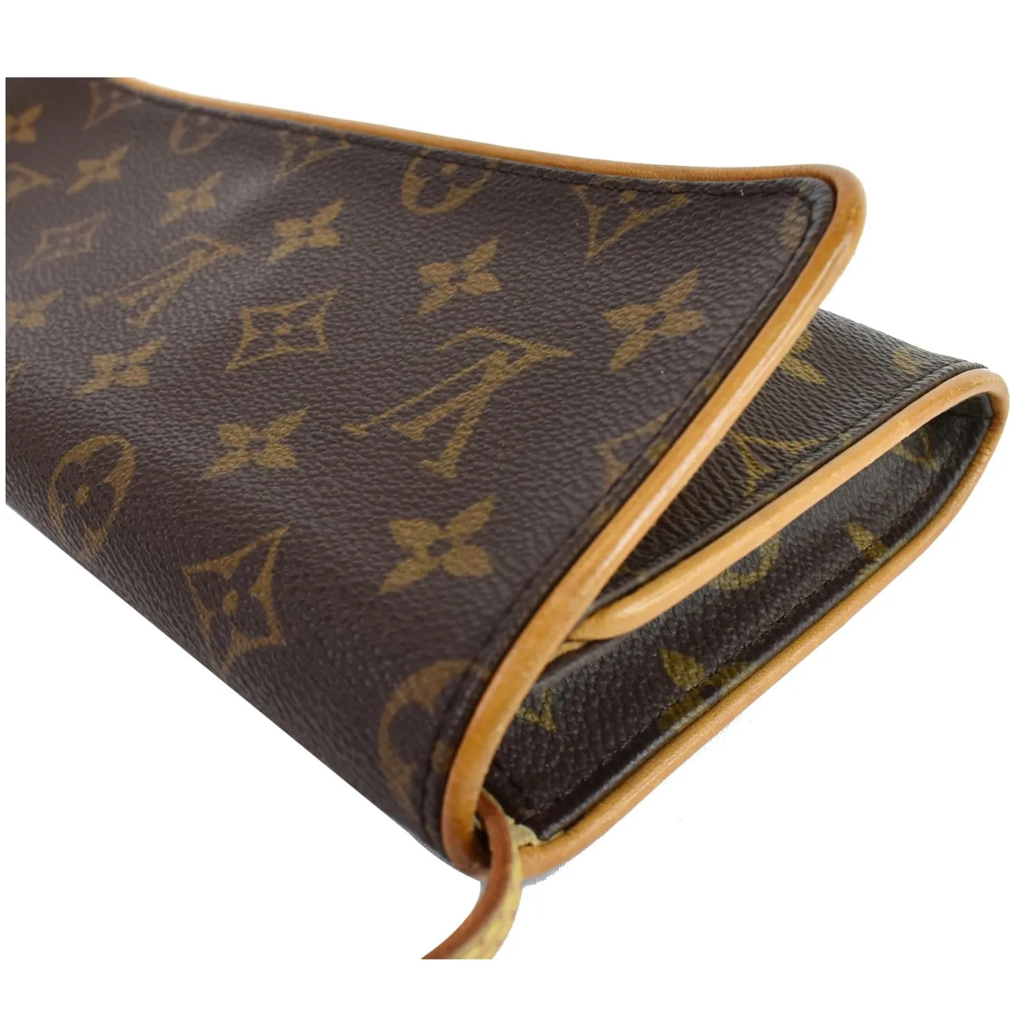 LOUIS VUITTON Pochette Twin GM Monogram Canvas Shoulder Bag Brown